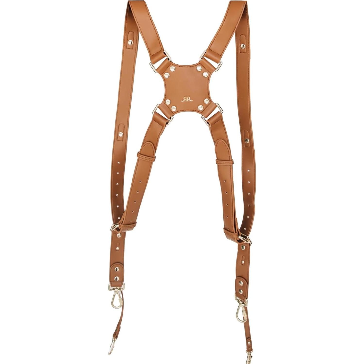 Arnés Doble para Cámara Ruby+Rae con Bolsa Cruzada Gris