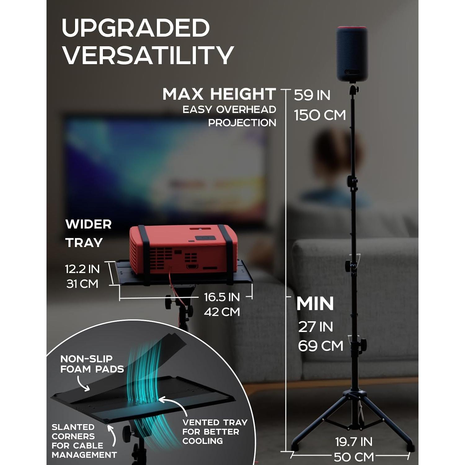 Soporte de trípode ajustable PropVue para proyector y laptop
