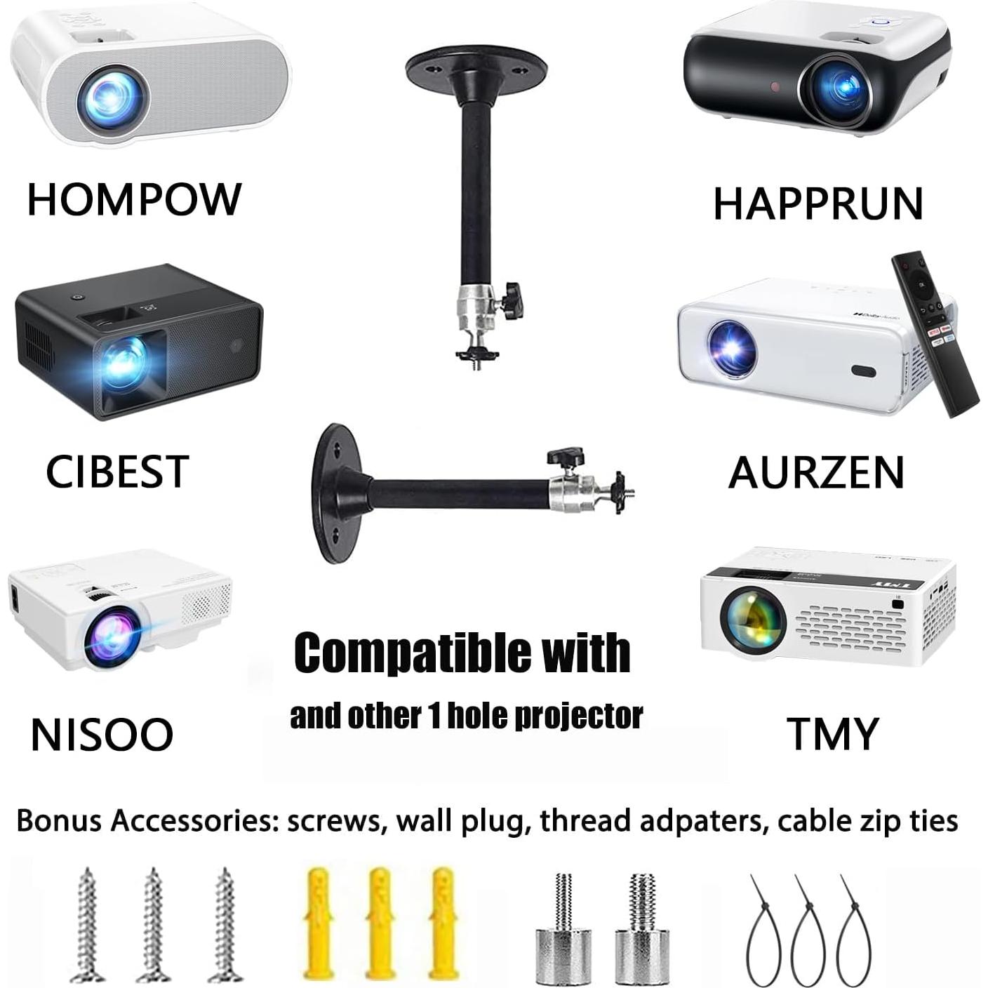 Soporte de Techo para Mini Proyector 2-Be-Best Ajustable 18cm