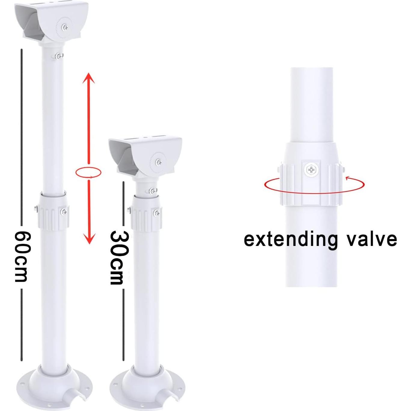 Soporte Telescópico Ajustable V-Fiabilidad para Cámara CCTV 30-60cm