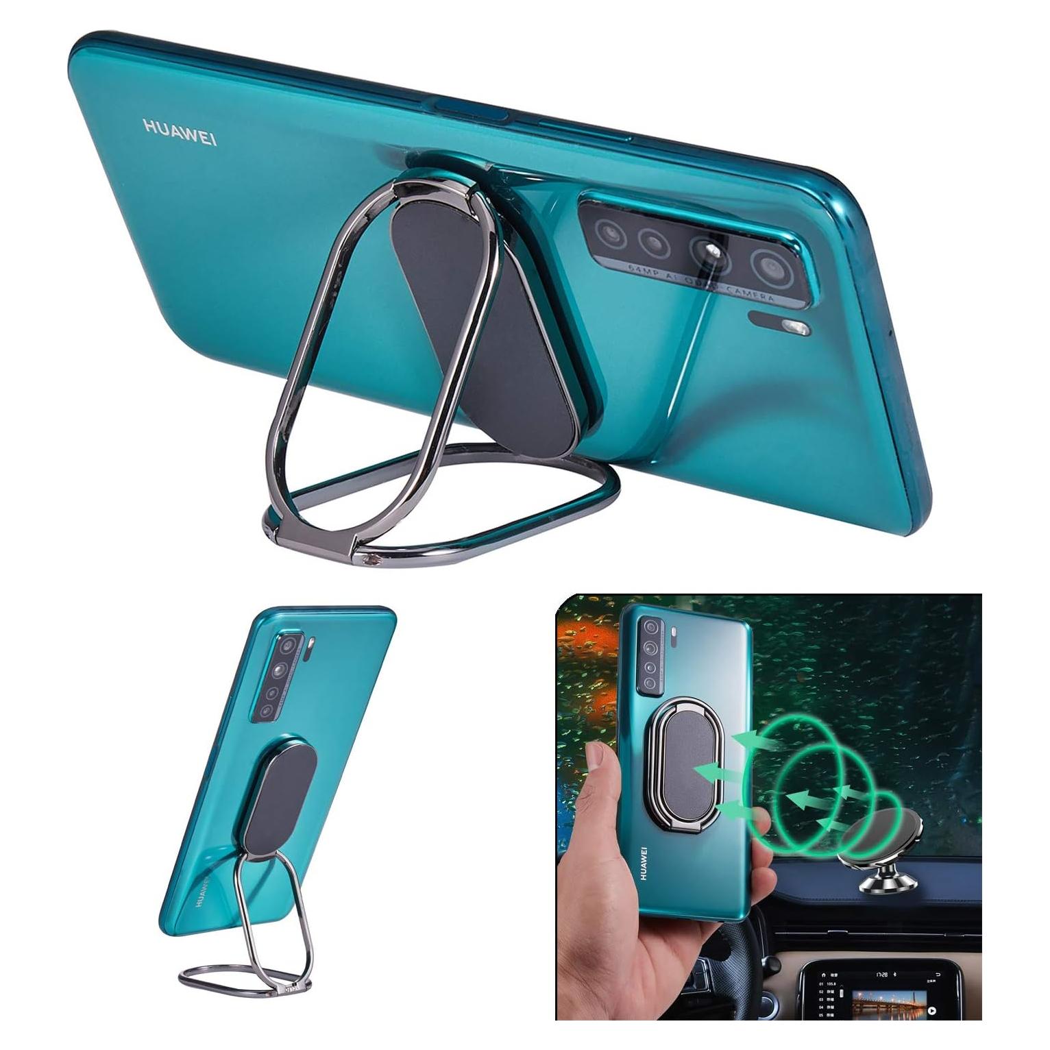 Soporte de Anillo Rimyam Ovalado Negro 360° para Smartphone