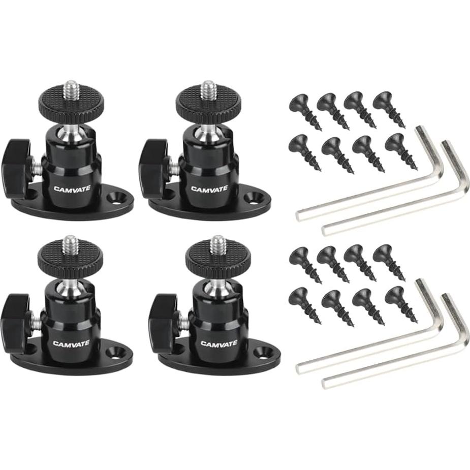 Cabezal Esférico Mini CAMVATE 1/4"-20 Ajustable 360°