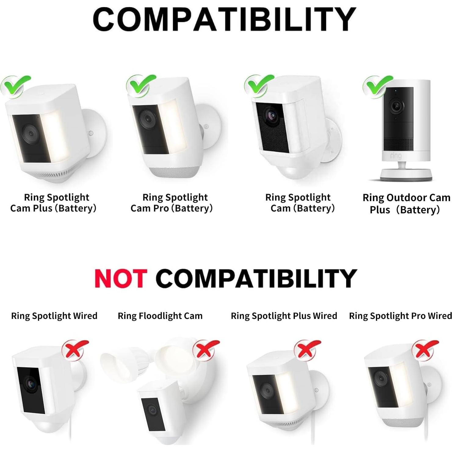 Soporte de Pared Ajustable 360° para Ring Spotlight Cam - 2 Paquetes