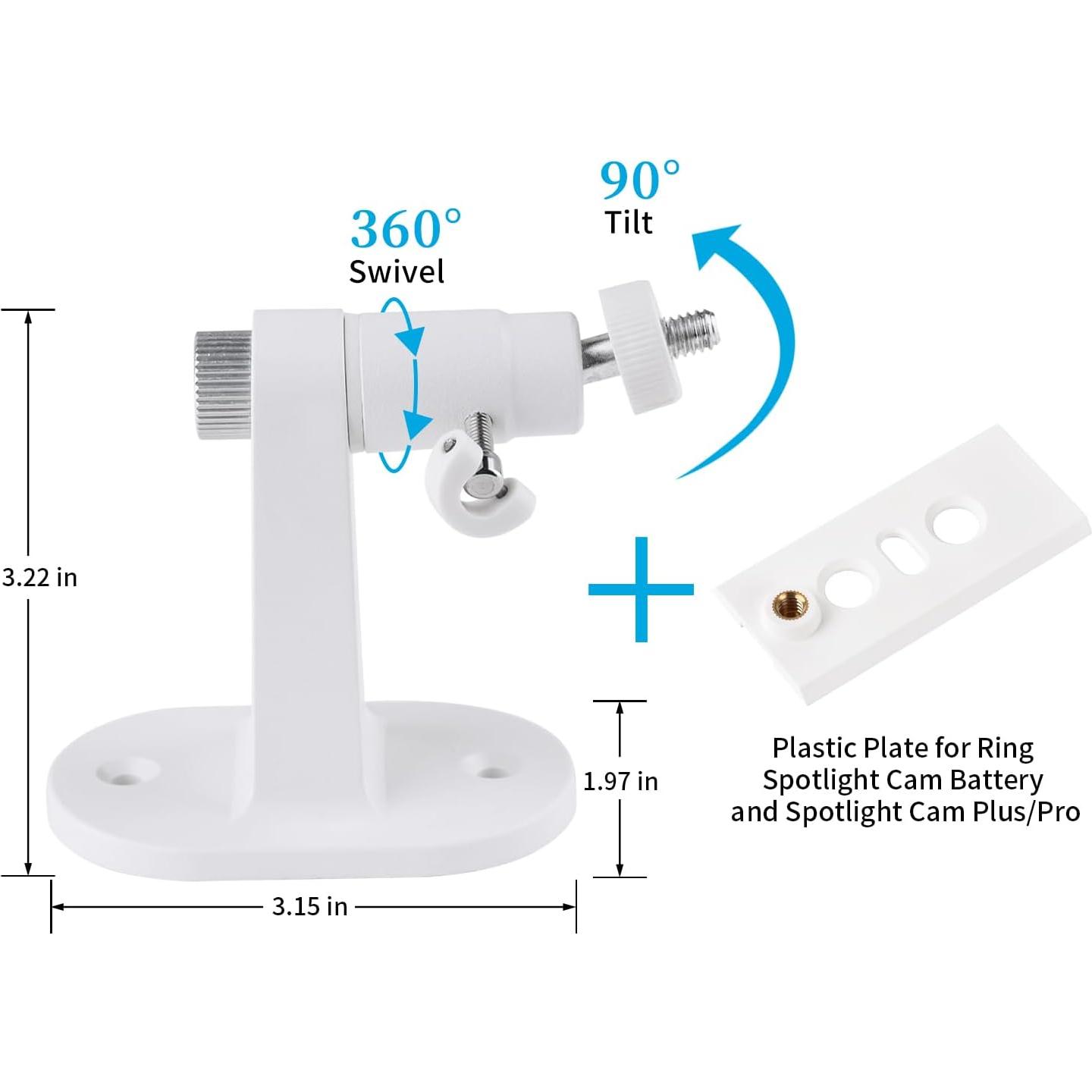 Soporte de Pared Ajustable 360° para Ring Spotlight Cam - 2 Paquetes