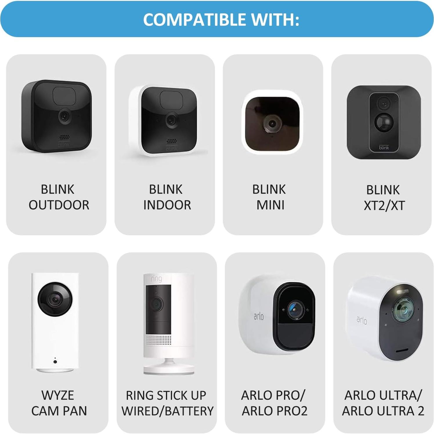 Soporte de Pared Ajustable FATKITT para Cámara Blink - Paquete de 3