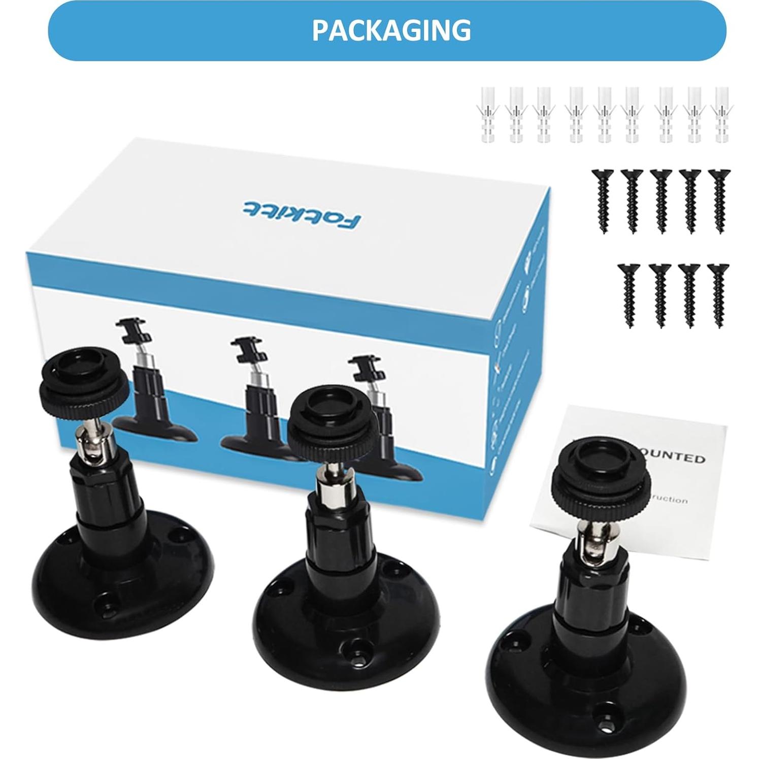 Soporte de Pared Ajustable FATKITT para Cámara Blink - Paquete de 3