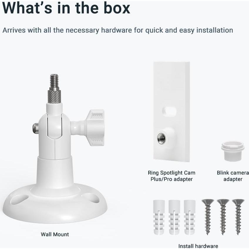 Soporte de Pared Ajustable 360° Holicfun para Cámaras de Seguridad