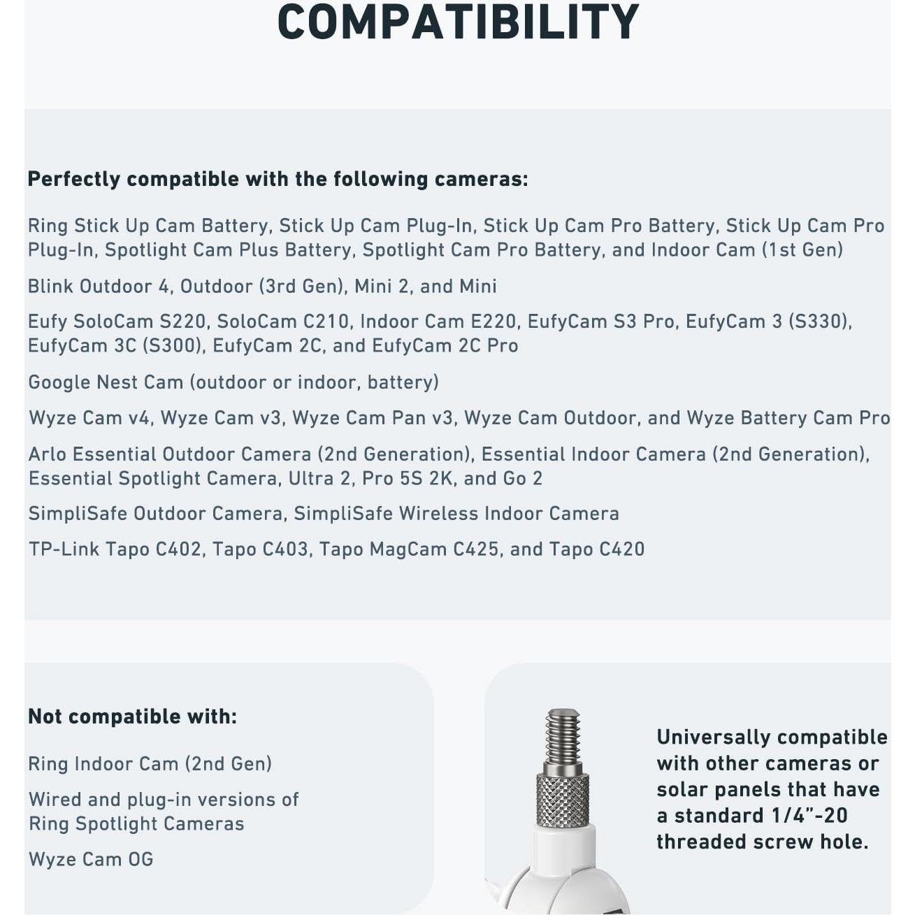 Soporte de Pared Ajustable 360° Holicfun para Cámaras de Seguridad