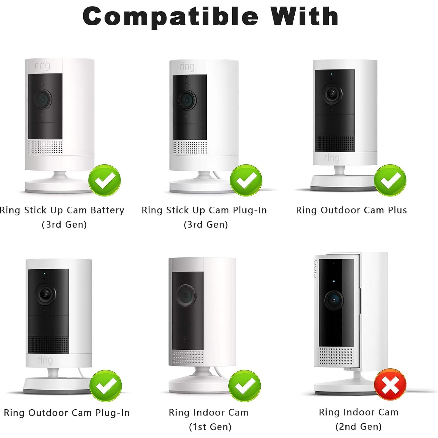 Soporte de Pared Gresur para Cámara Ring - 2 Paquetes, Ajustable 360°