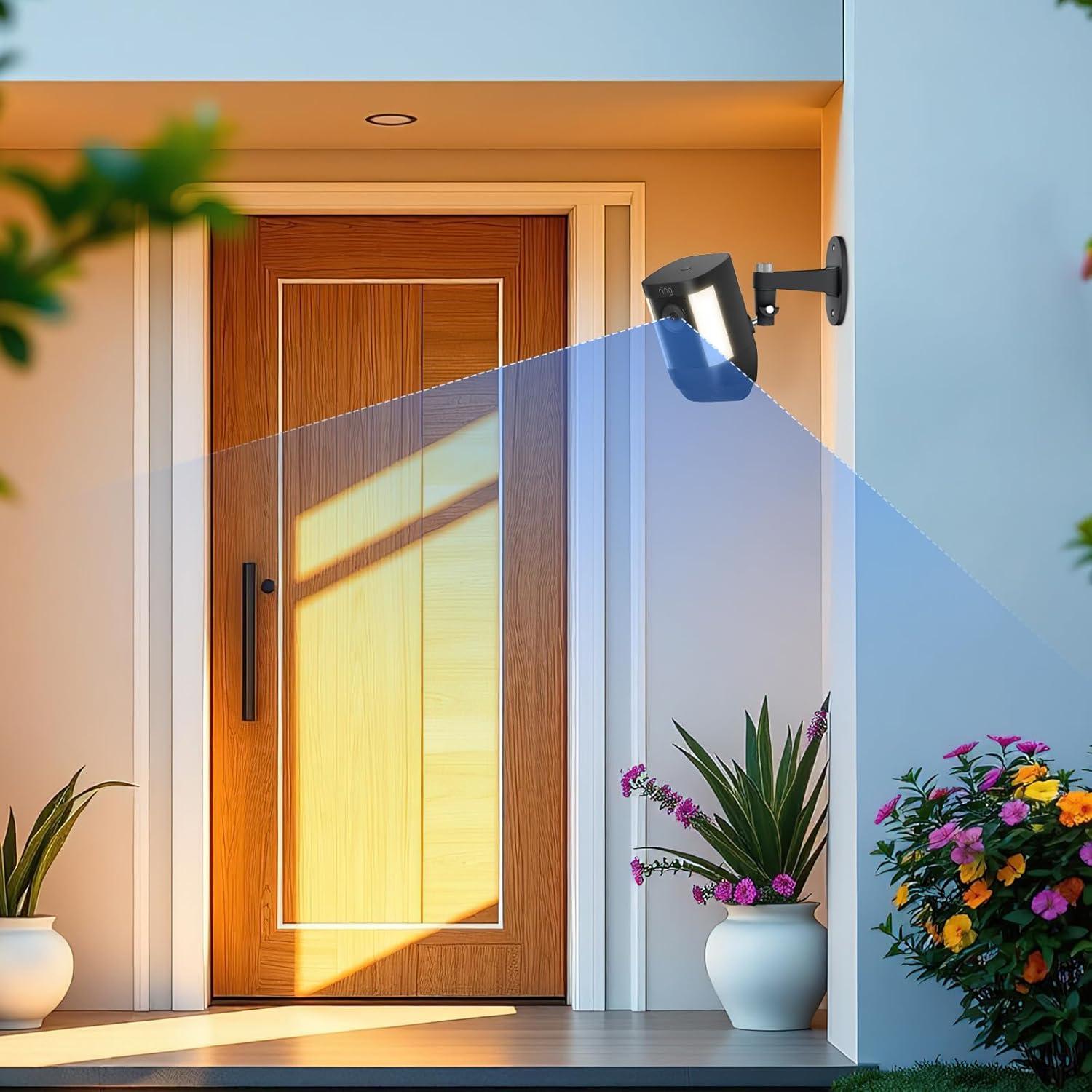 Soporte de Pared Ajustable para Ring Spotlight Cam y Stick Up Cam - Negro