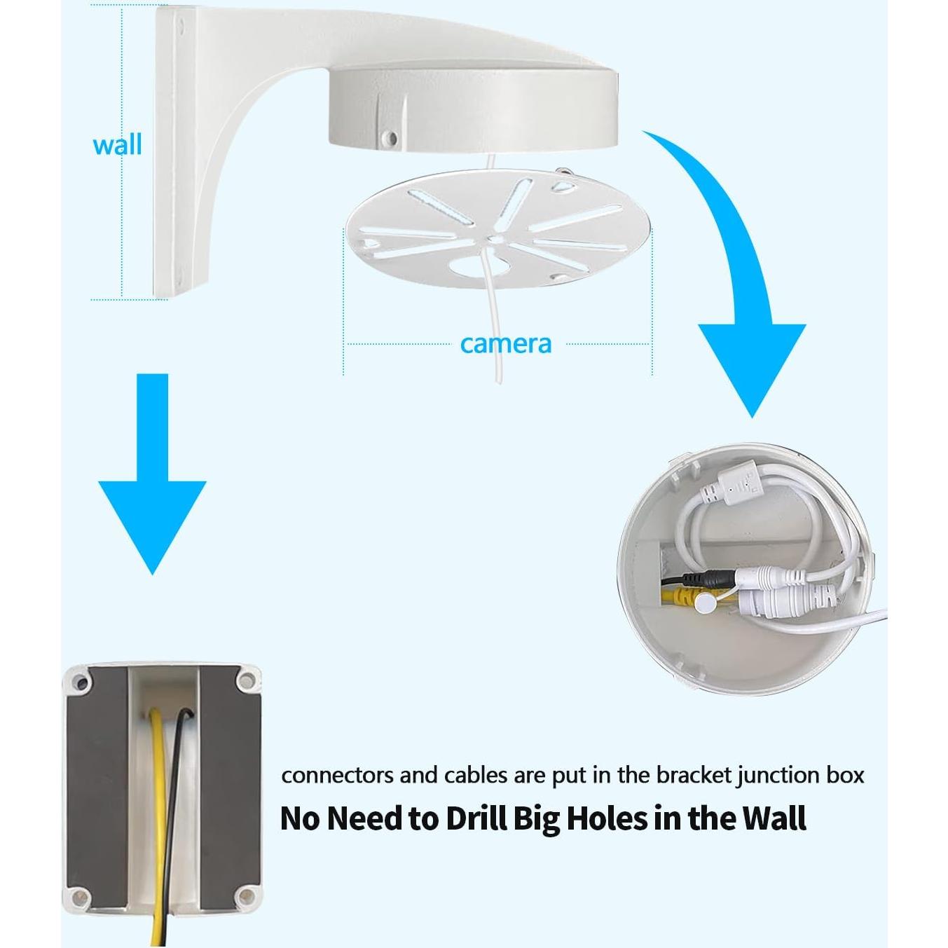 Soporte de cámara de seguridad OOSSXX universal para pared