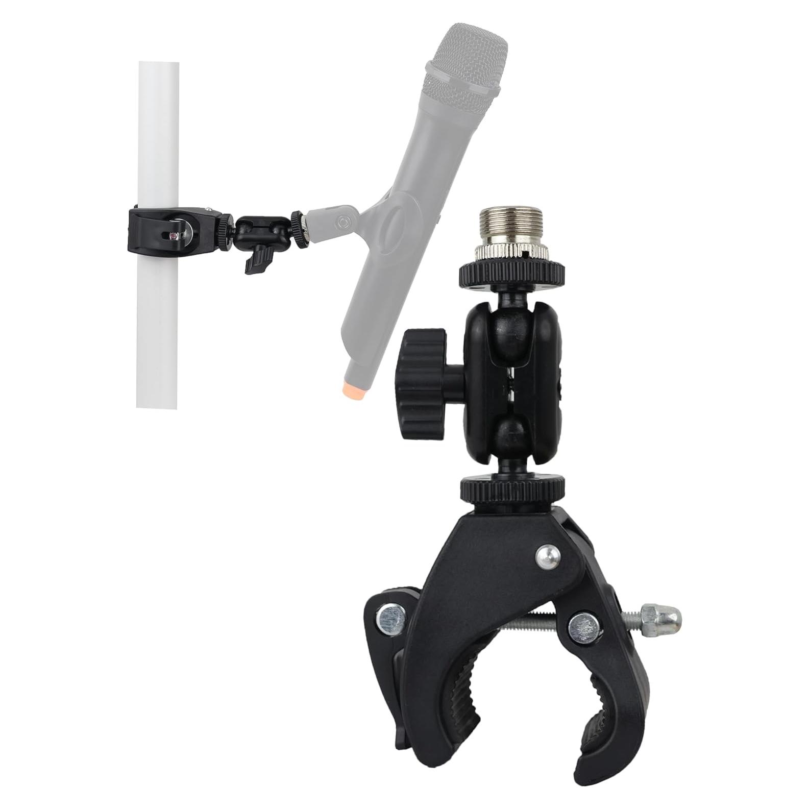 Soporte de micrófono Mic Crab Clamp con ajuste 1/4" a 5/8"
