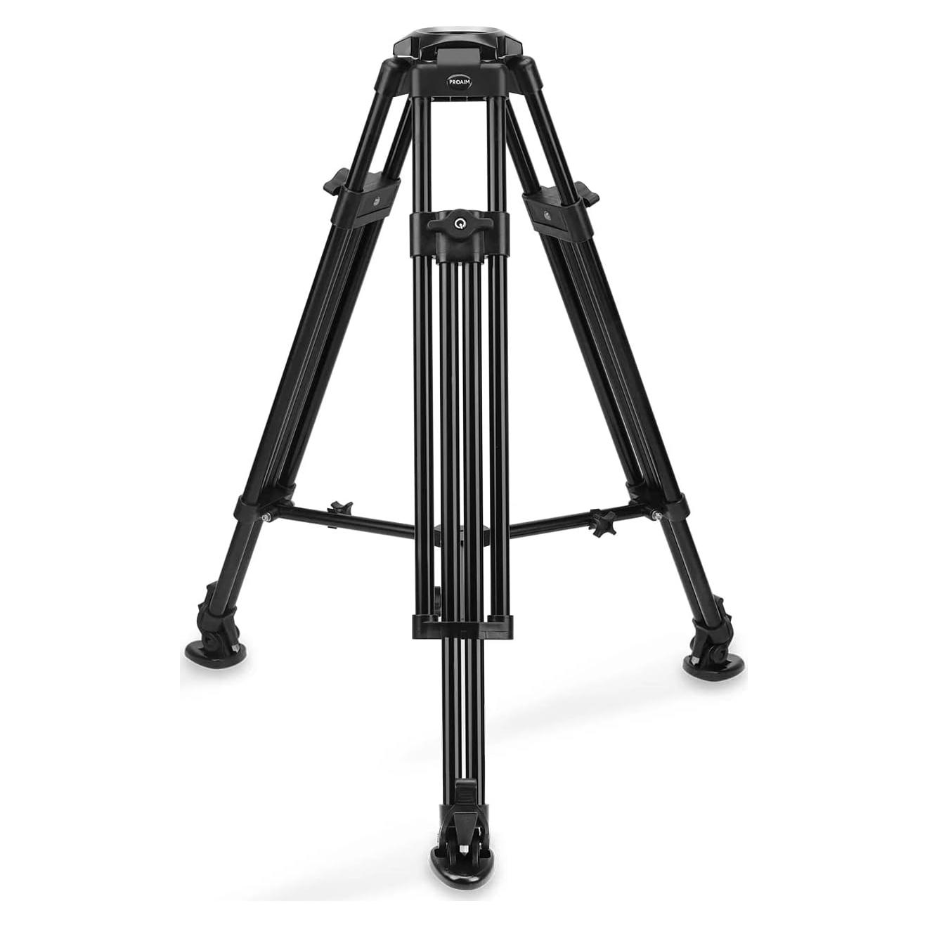 Trípode Proaim P-TP-100-B para DSLR, Carga 80kg, Altura 78.74-134.62cm