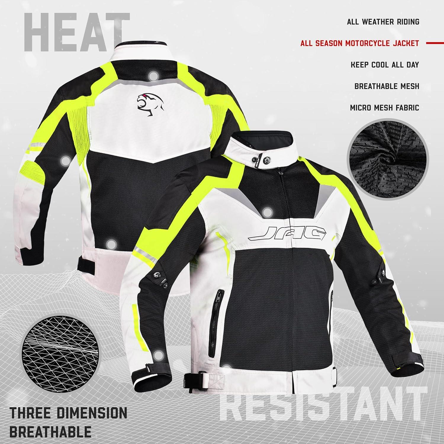 Chaqueta de Motocicleta JAG Horizon - Alta Visibilidad CE