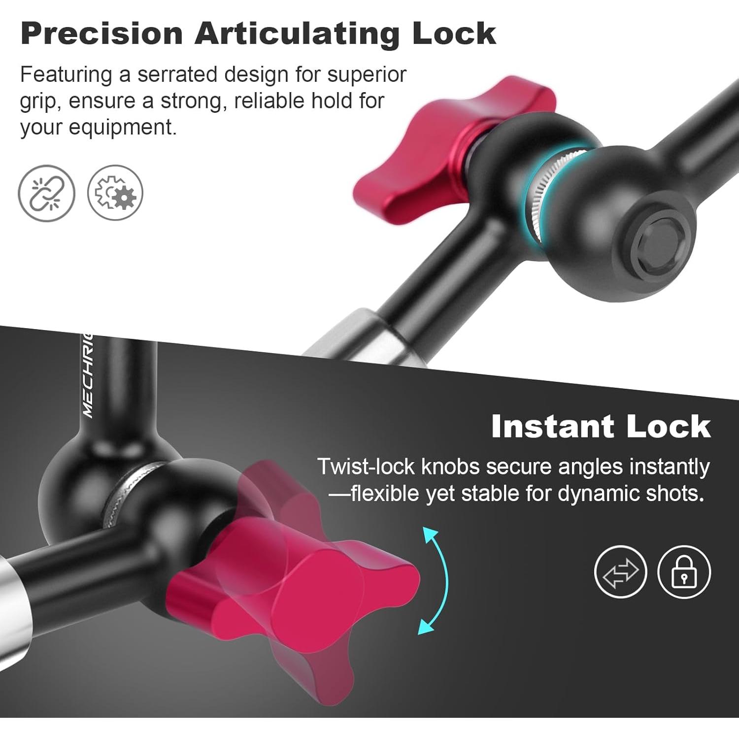 Brazo Mágico Articulado 28cm Mechrig SY031 Aluminio 2.5kg