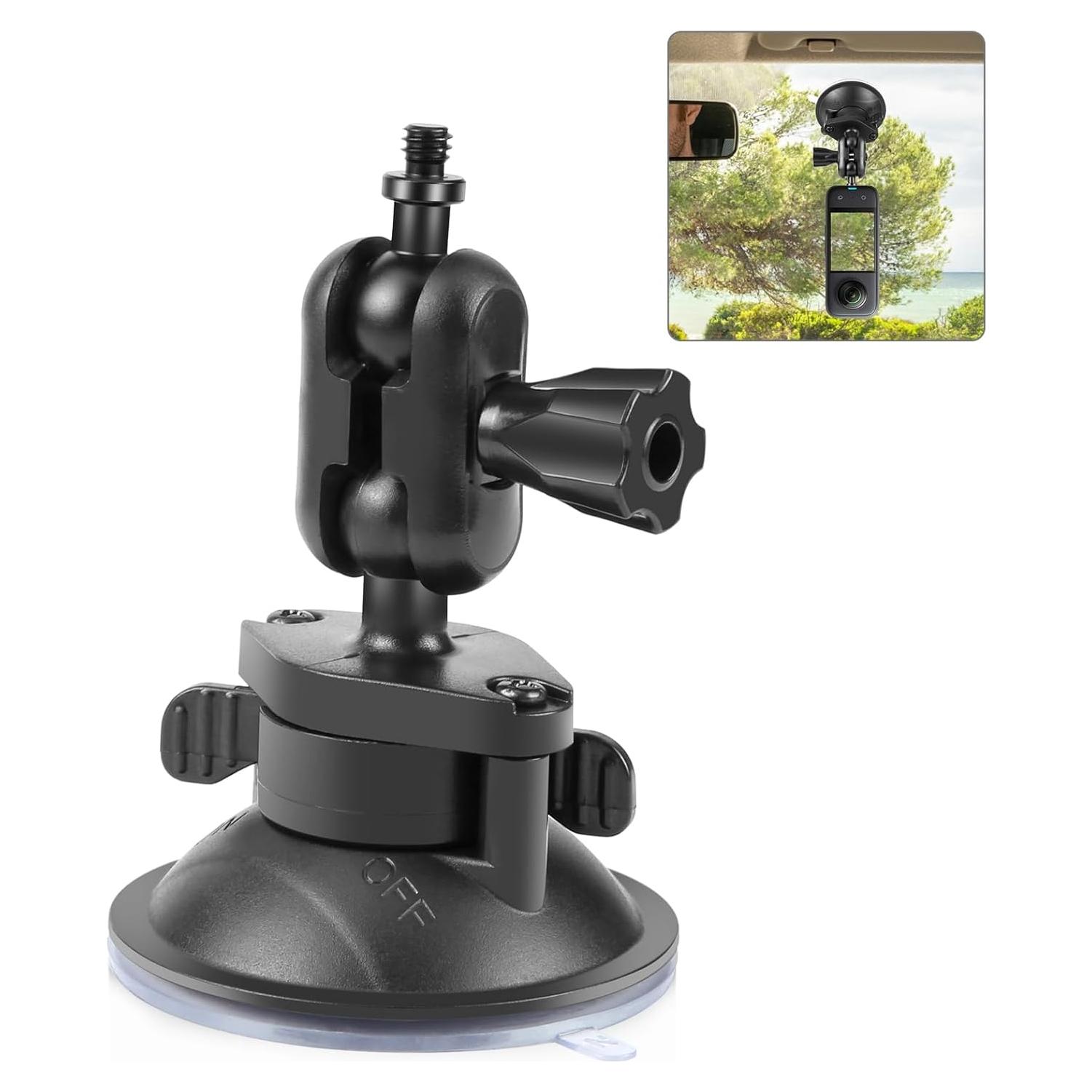 Soporte de cámara PULUZ con ventosa 360° para GoPro y DSLR