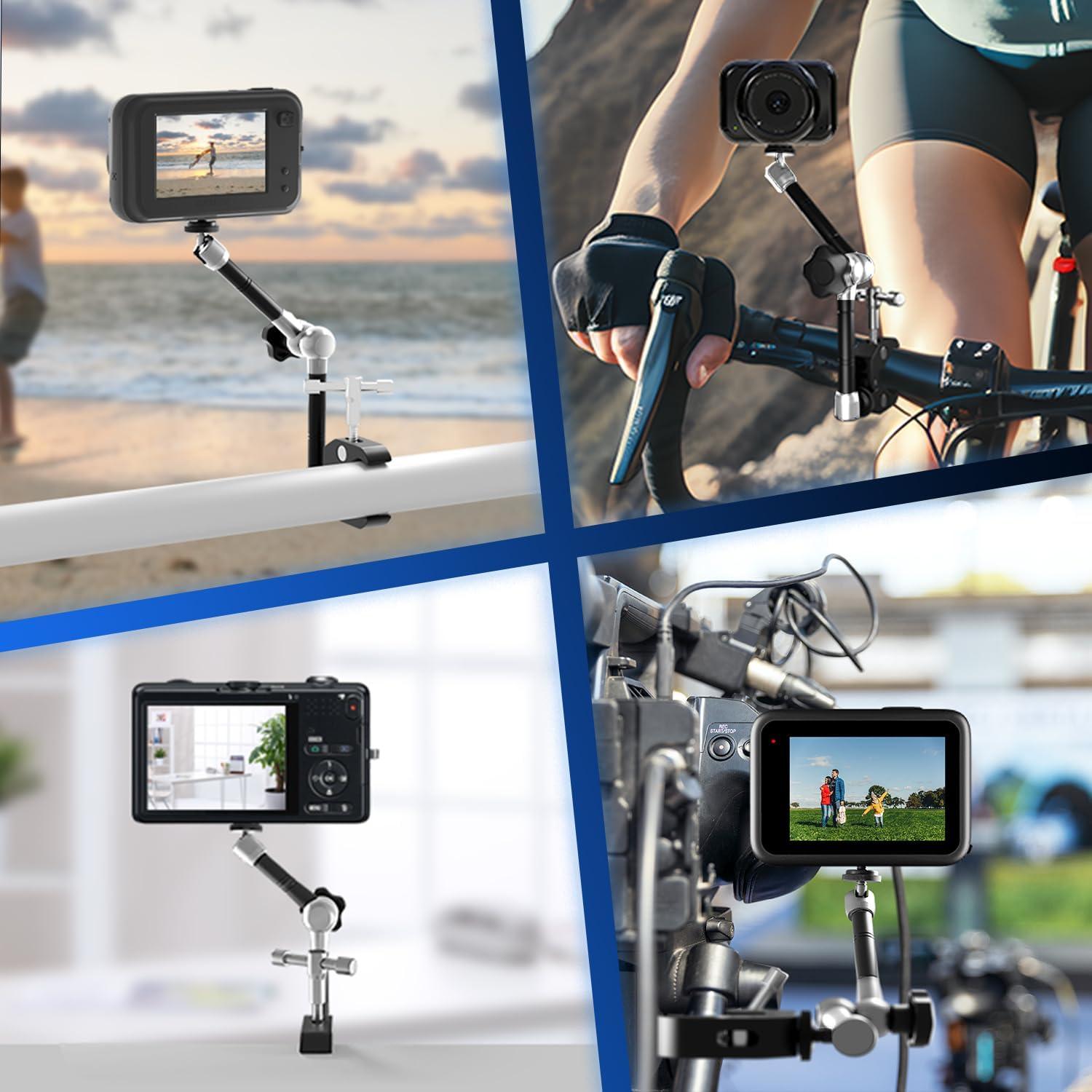 Abrazadera de cámara ATLI con brazo mágico 27.94 cm plata