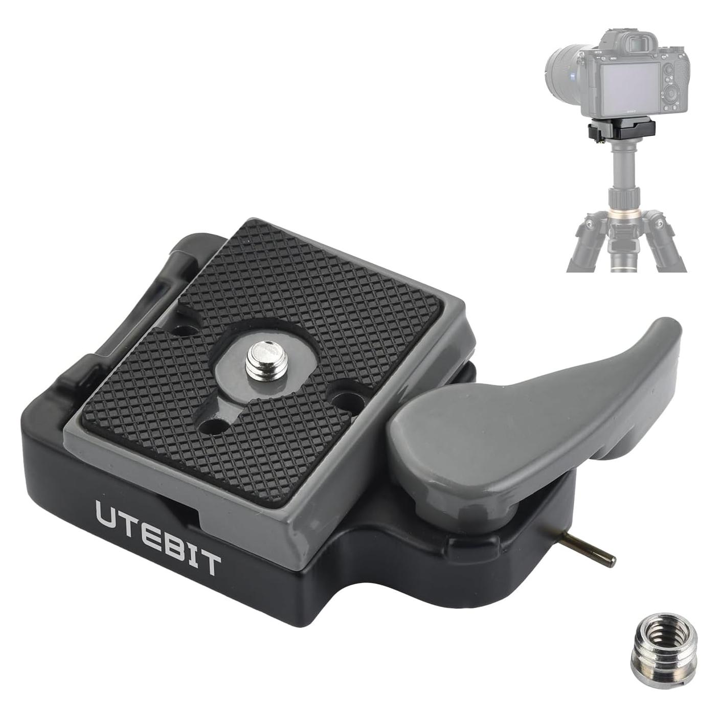 Placa de Liberación Rápida UTEBIT para Trípode Manfrotto Gris