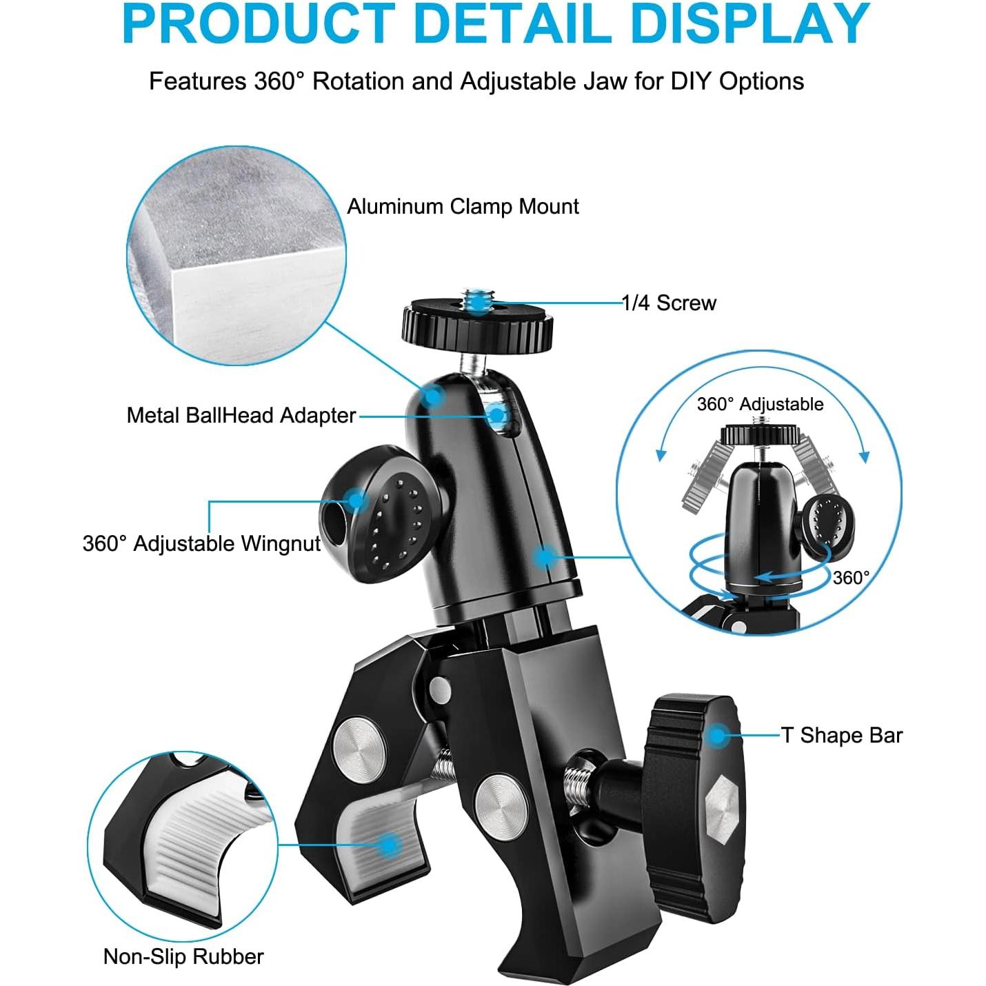 Soporte de Tableta Woleyi para Manillar - Aluminio Ajustable 4.7-13"
