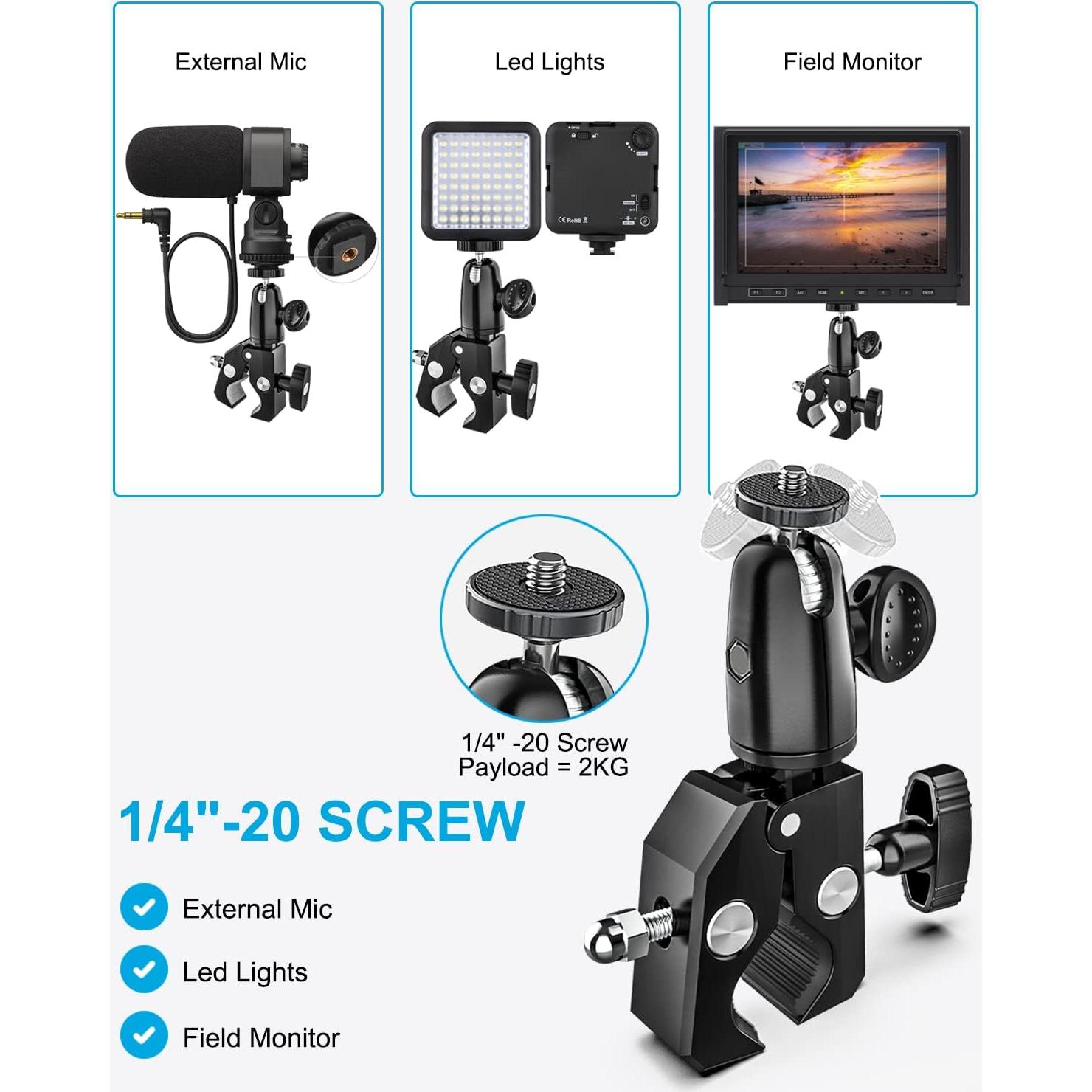 Soporte para Tableta Grande Woleyi con Rosca 1/4" para Bicicleta