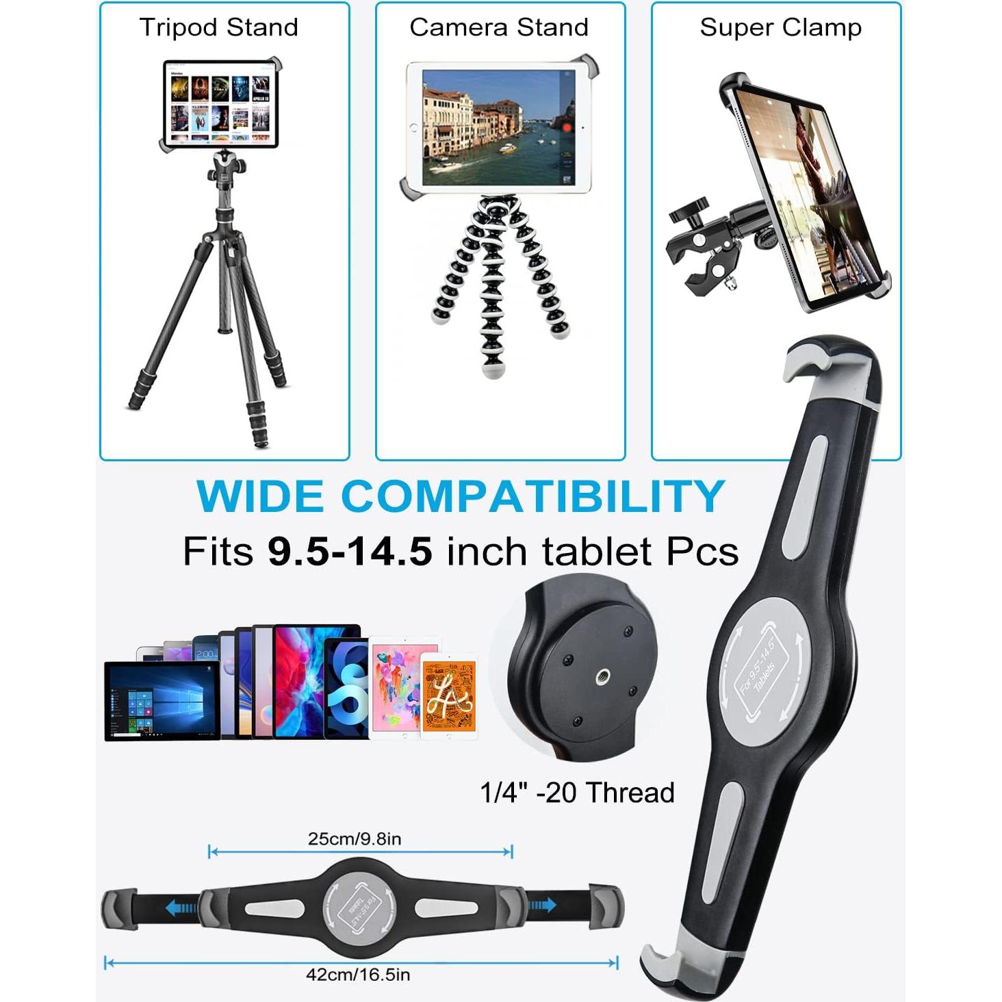 Soporte para Tableta Grande Woleyi con Rosca 1/4" para Bicicleta