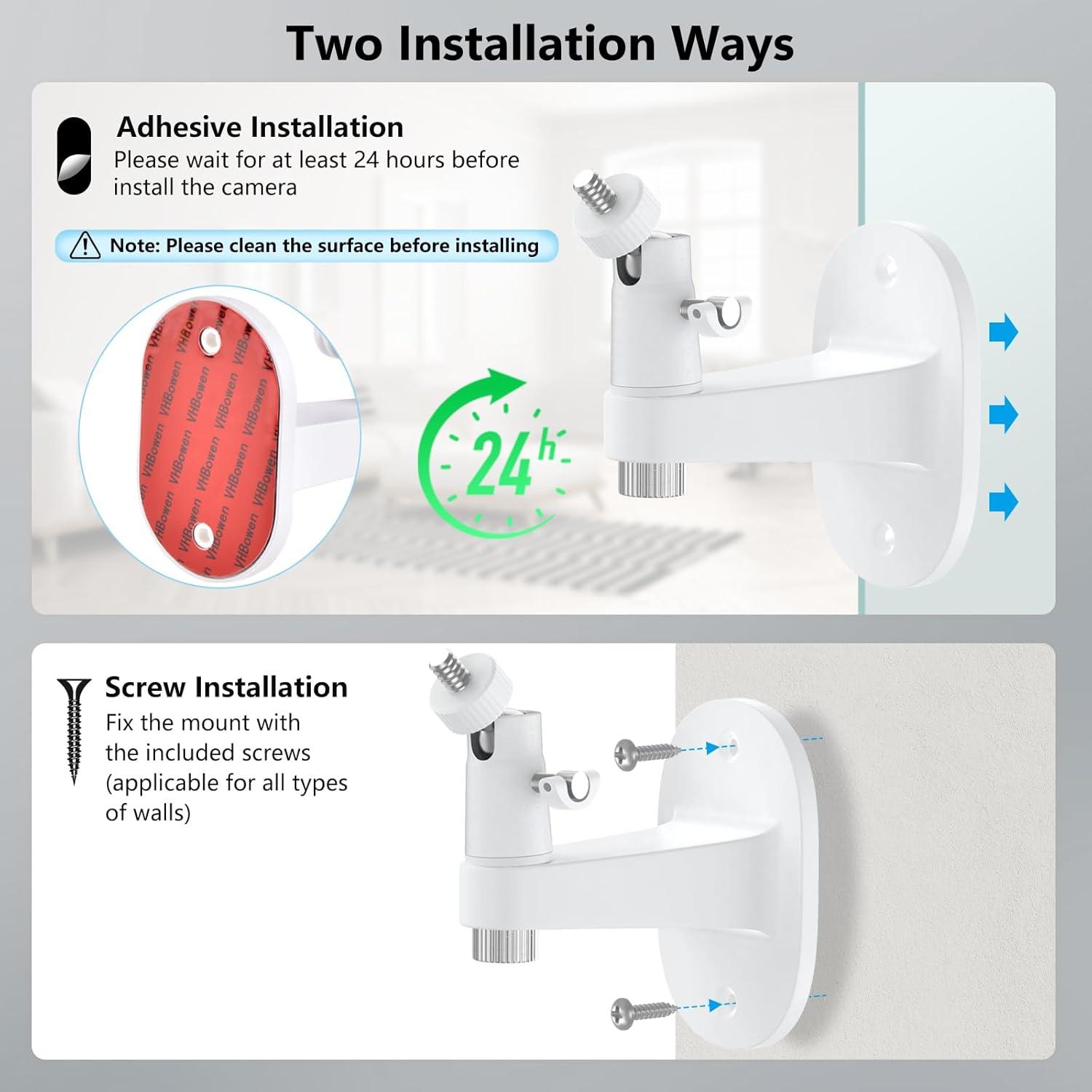 Soporte de Pared Ajustable para Cámara Ring - 2 Pack