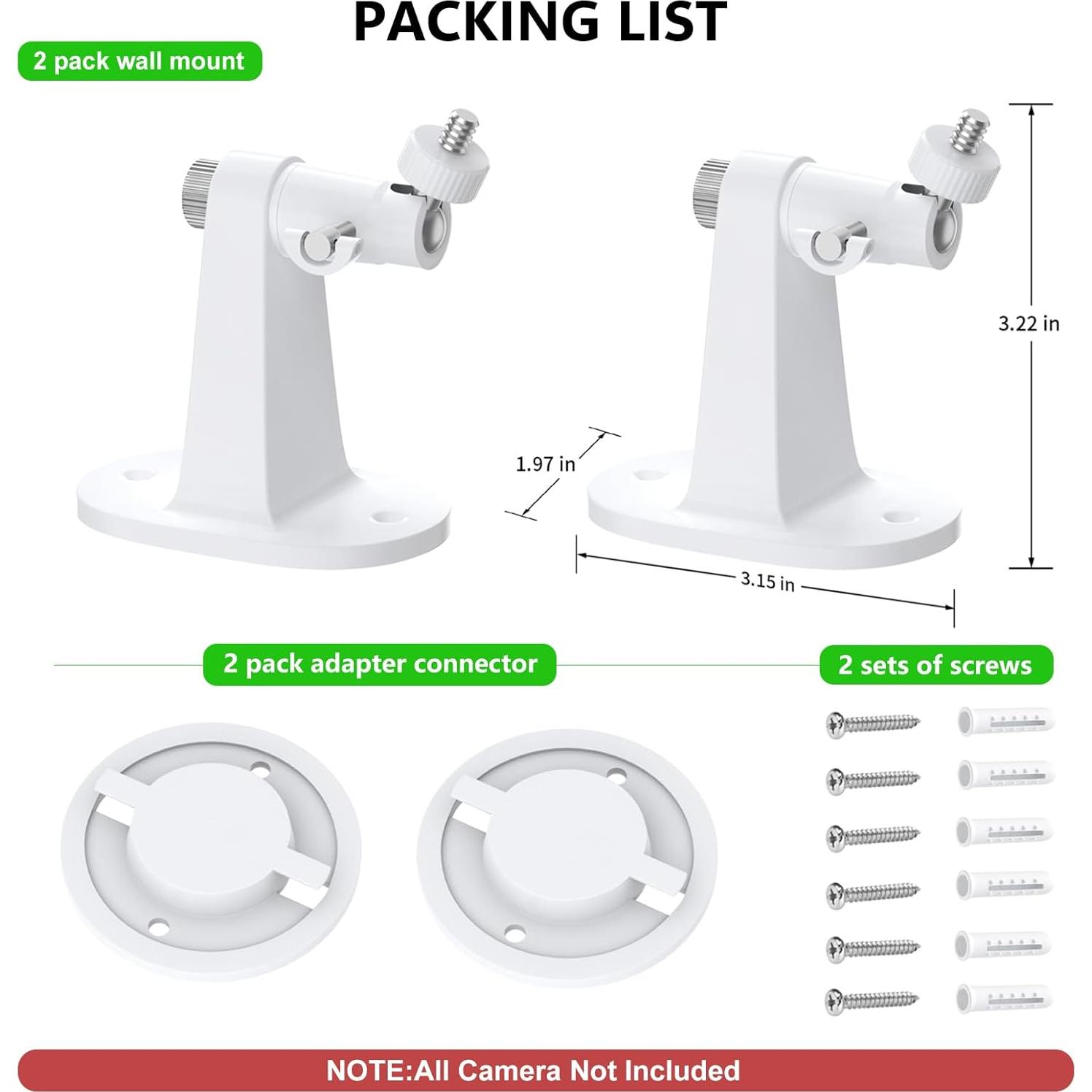 Soporte de Pared Adhesivo 2 Unidades Annkoifu para Cámara Kasa/Tapo