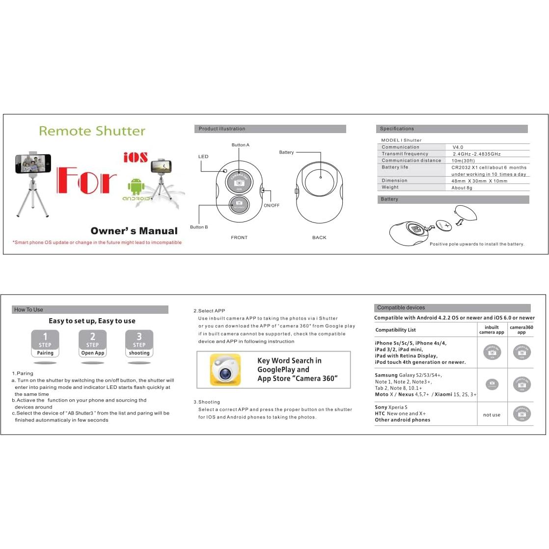 Adaptador de Montaje para Trípode Bestshoot con Control Remoto