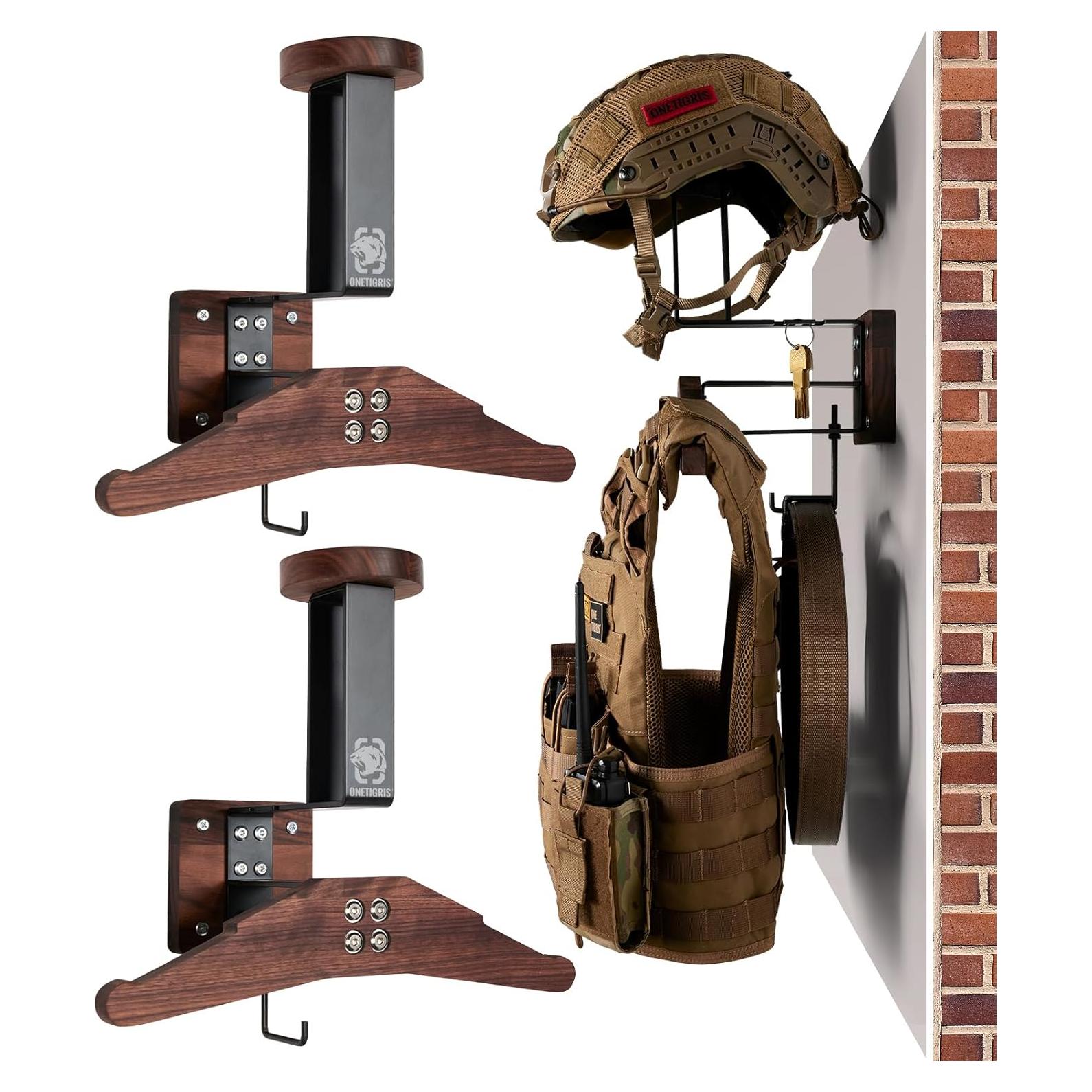 Soporte de Pared Táctico OneTigris para Casco y Chalecos