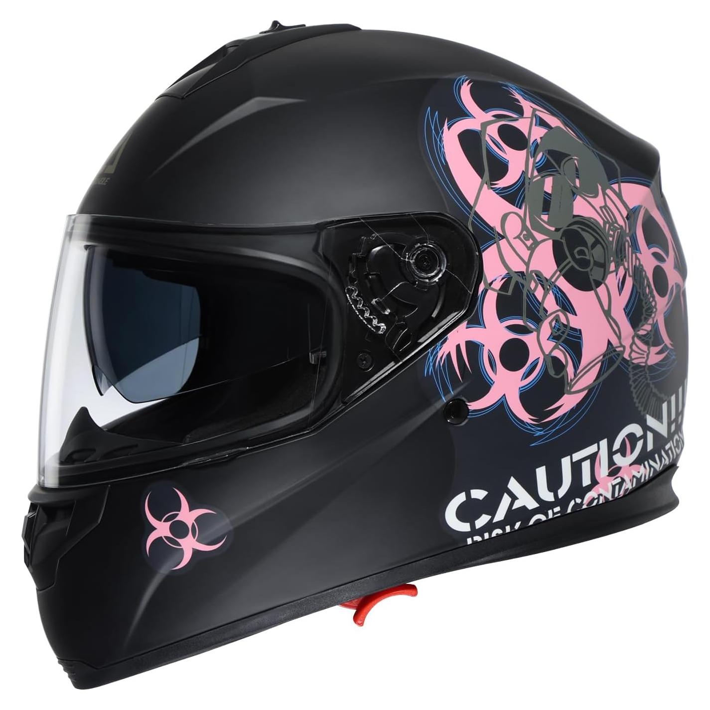 Casco Full Face Jinhua TFF17 Doble Visor Rosa X-Large