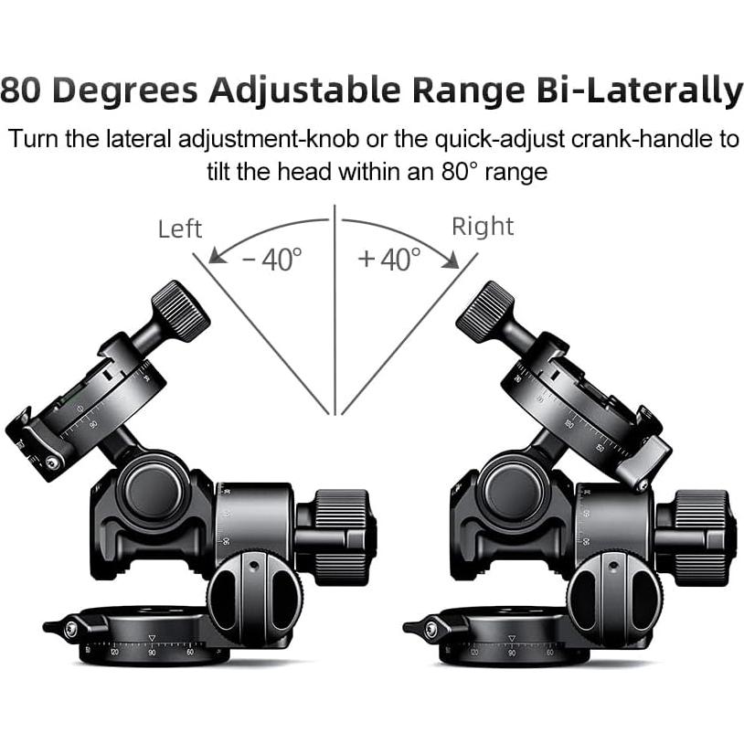 Cabezal de Trípode GH-PROII Sellvia con Engranaje de 3 Vías
