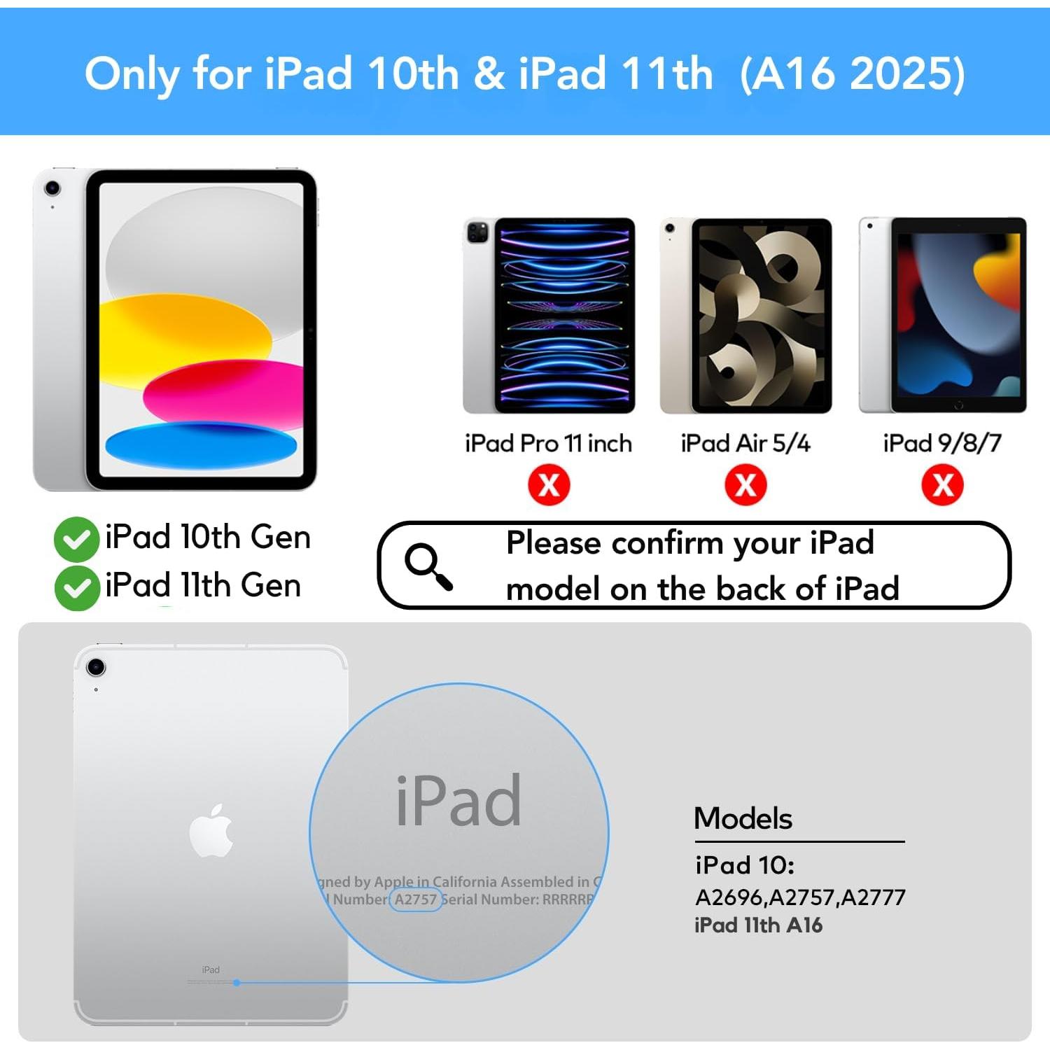 Funda Teclado iPad 10.9" 10ª Gen 2022 - Trackpad y Soporte