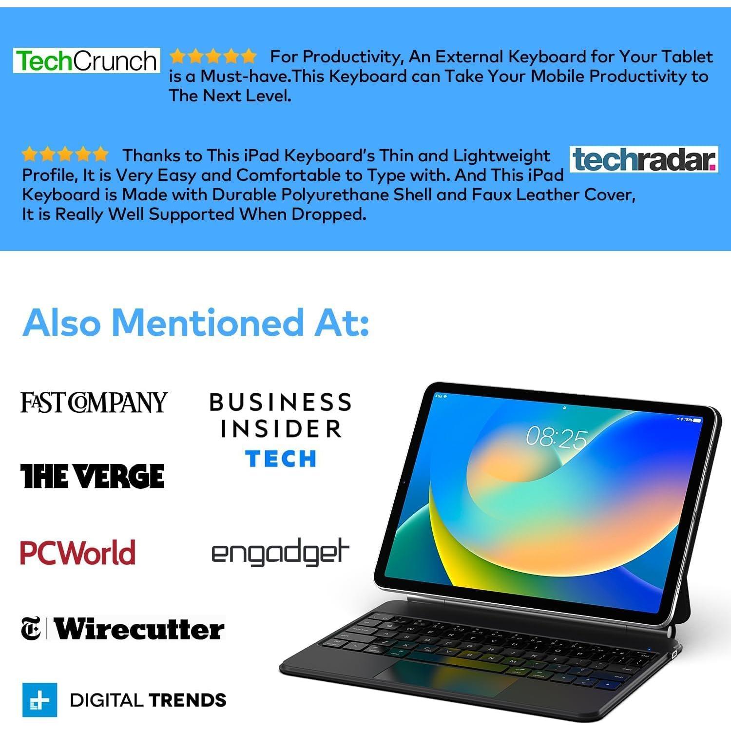 Funda Teclado iPad 10.9" 10ª Gen 2022 - Trackpad y Soporte