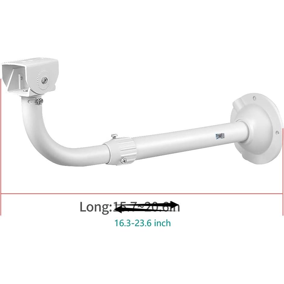 Soporte de cámara CCTV ajustable telescópico Aluminio Beige 40.6-60 cm