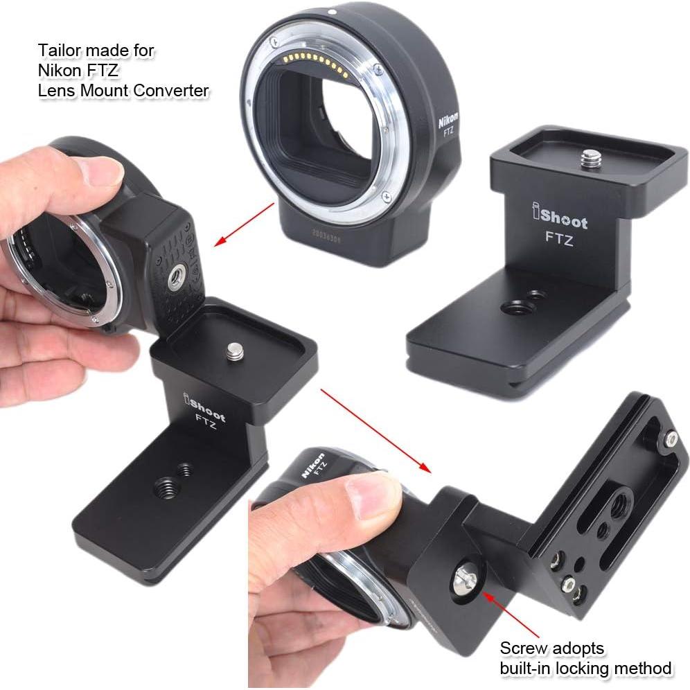 Pie de soporte de collar de lente iShoot IS-FTZ para Nikon FTZ