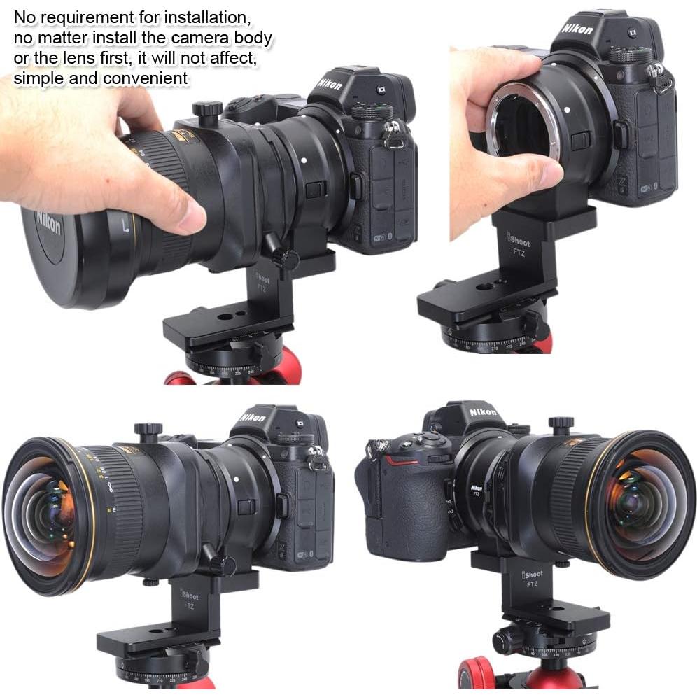 Pie de soporte de collar de lente iShoot IS-FTZ para Nikon FTZ