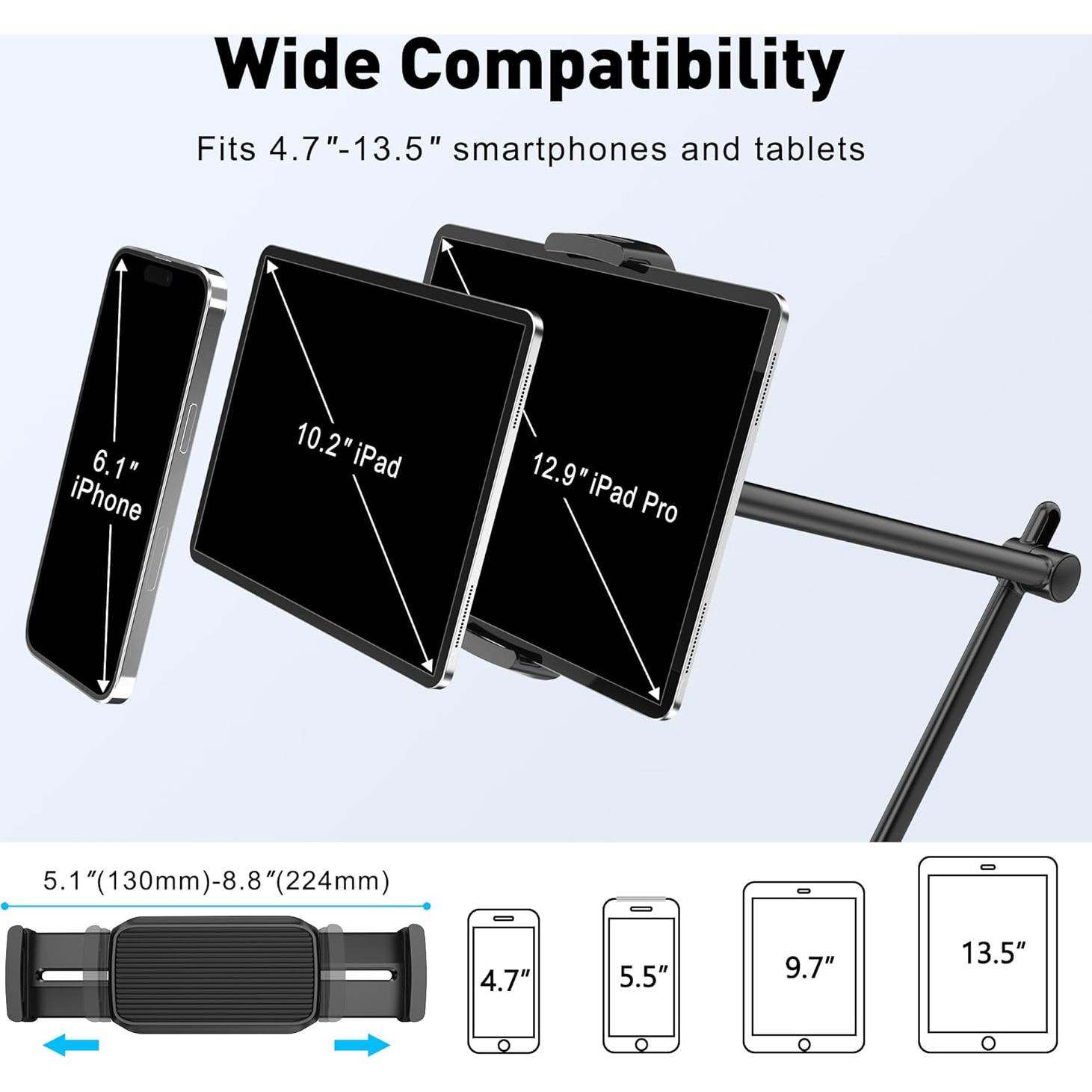 Soporte para Tableta AboveTEK TS-388B Ajustable 360° Negro