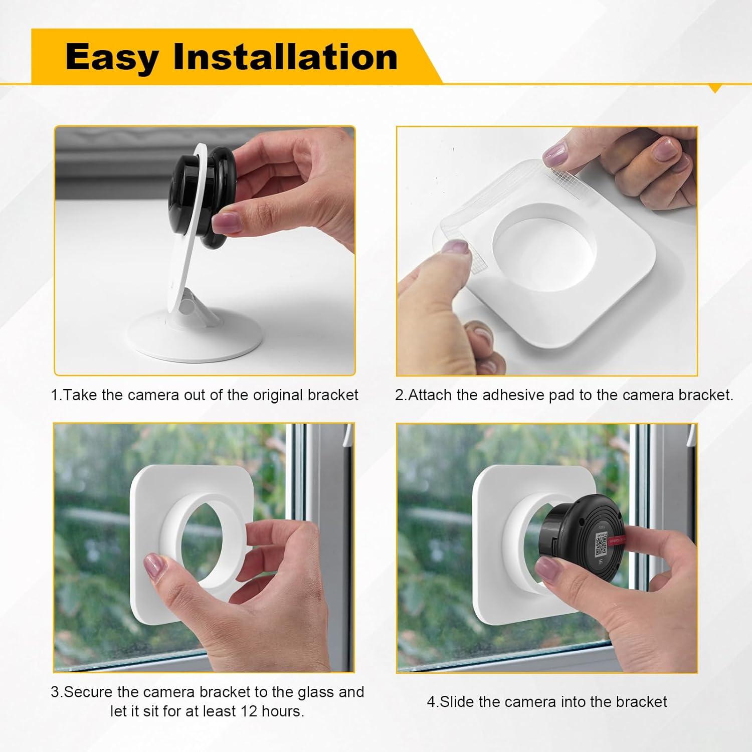 Soporte de Ventana para Cámara Yi Home - 2 Unidades - Adhesivo Fuerte