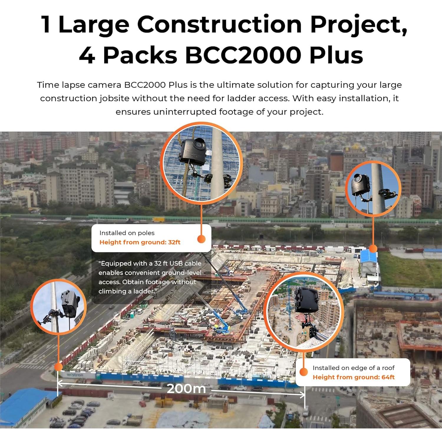 Cámara de Construcción Brinno BCC2000 Plus - Paquete de 4