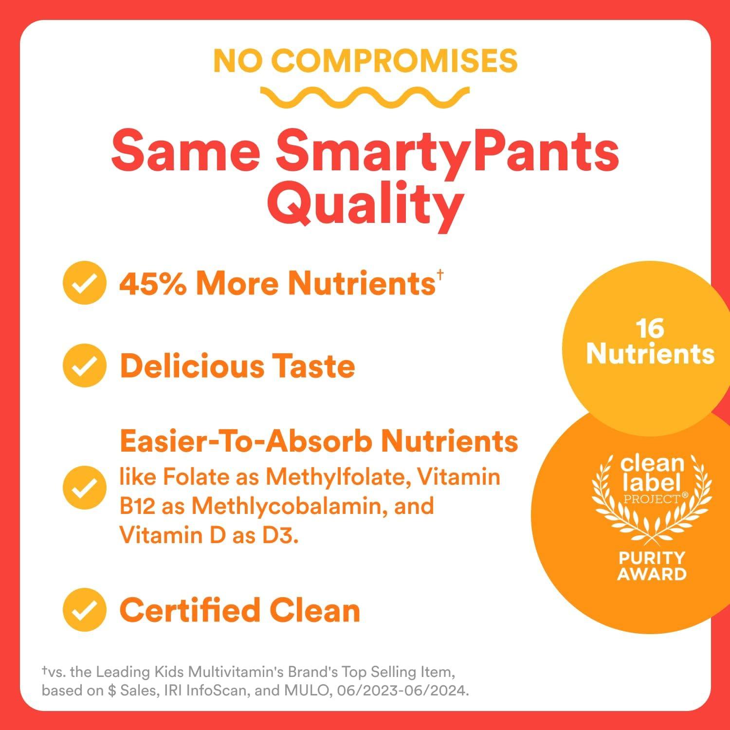 SmartyPants Niños Gomas Multivitamínicas 80 Conteo Omega 3