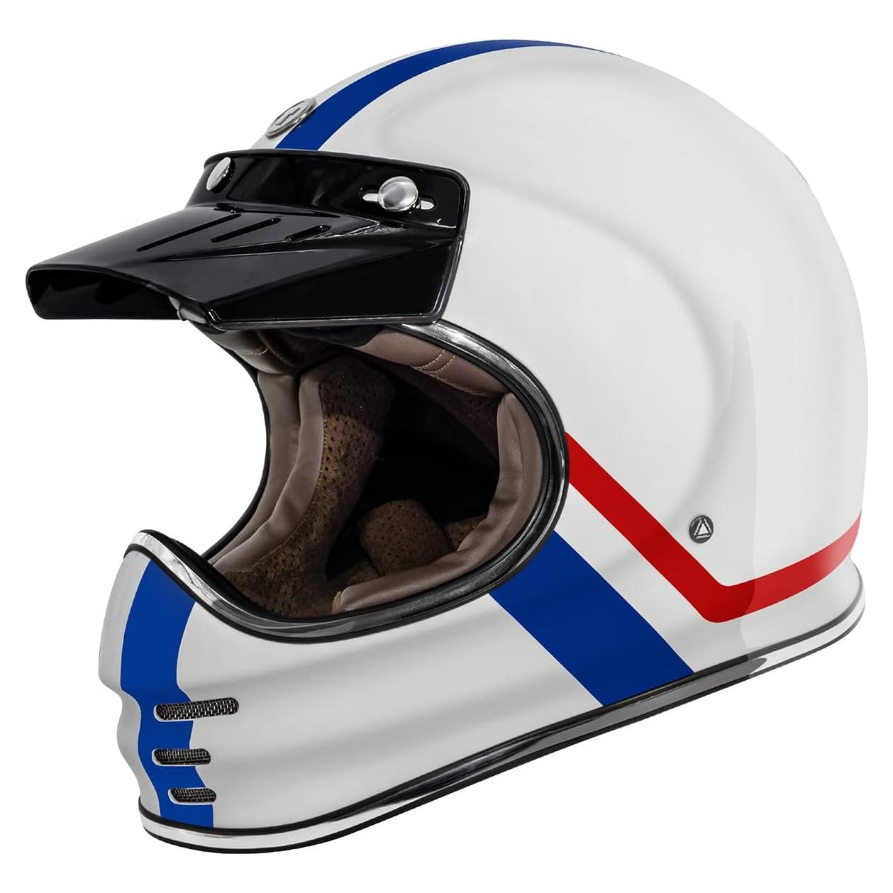 Casco Integral TORC T3 Blanco Brillante Unisex Aprobado DOT