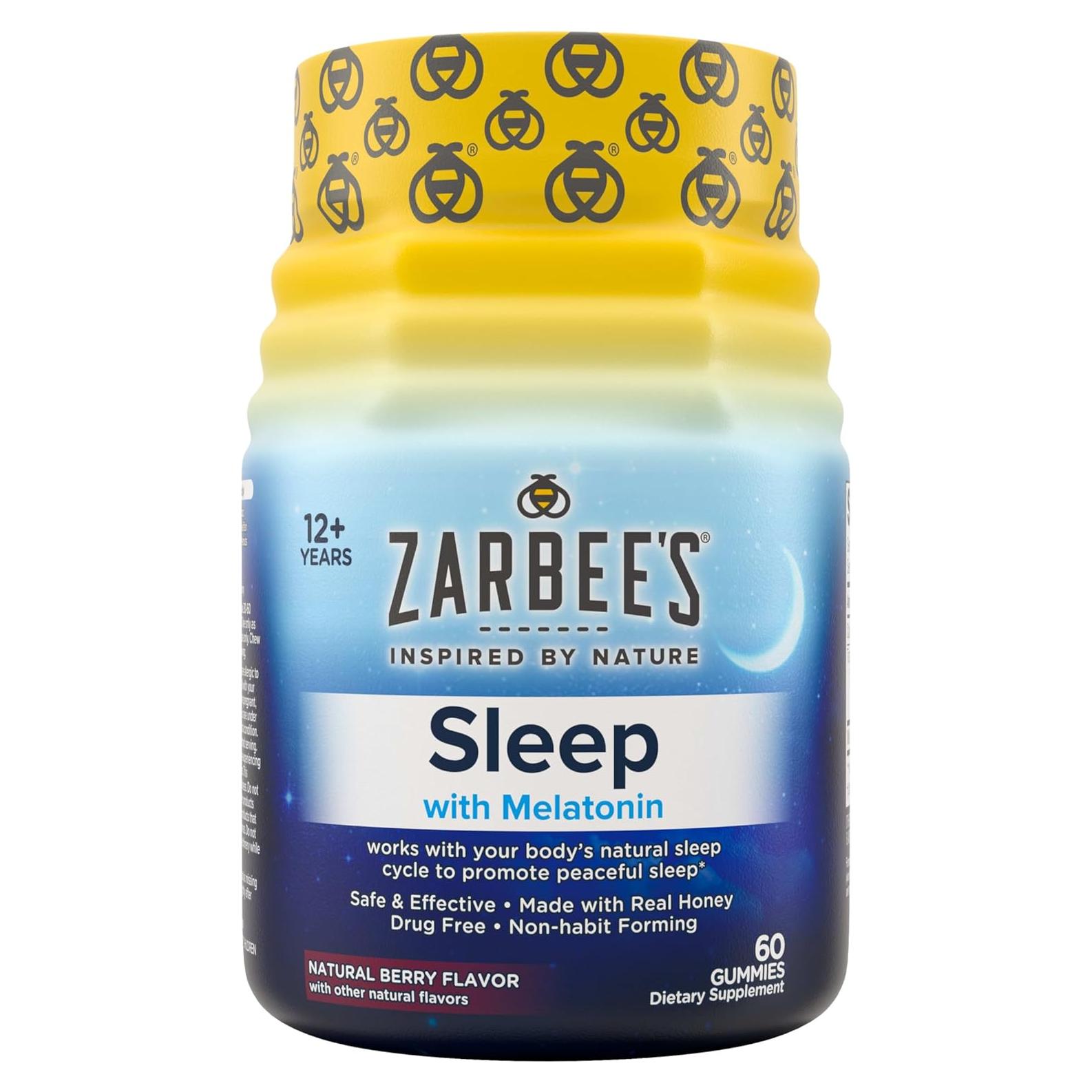 Gomitas de Melatonina Zarbee's 3mg para Dormir 60 Unidades