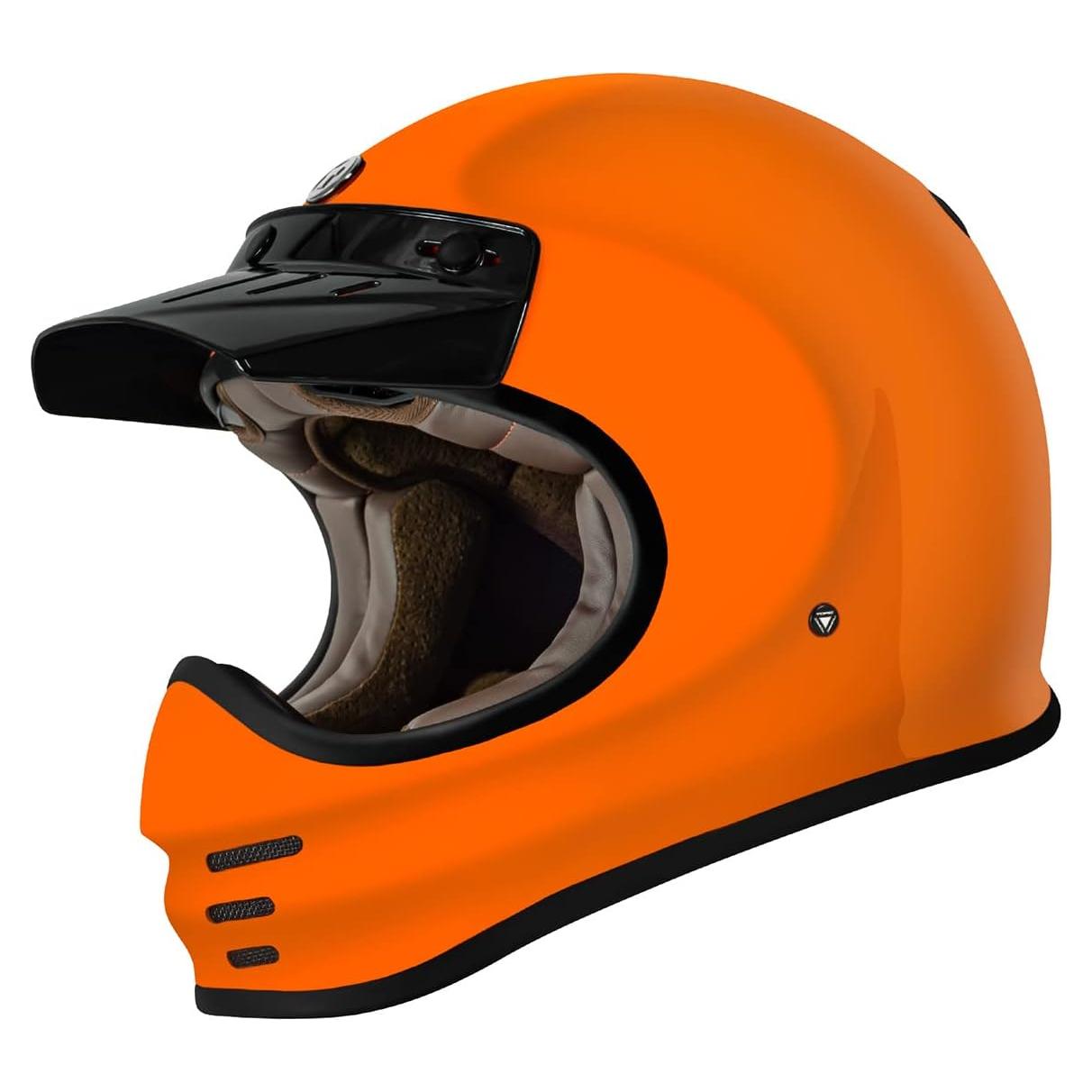 Casco Integral TORC T3 Naranja Brillante Unisex Aprobado DOT