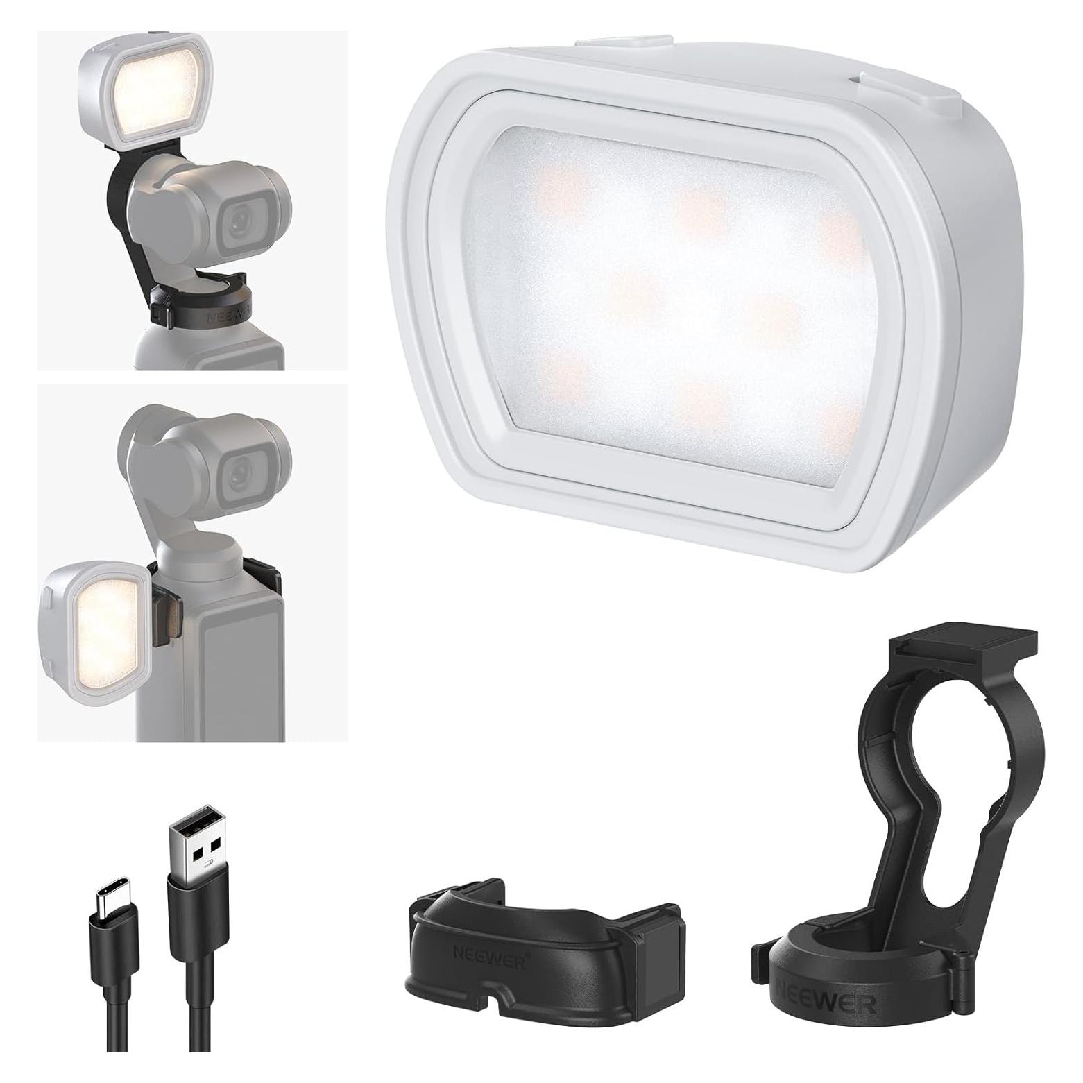 Luz LED Auxiliar NEEWER M21 para DJI OSMO Pocket 3 - 3 Modos