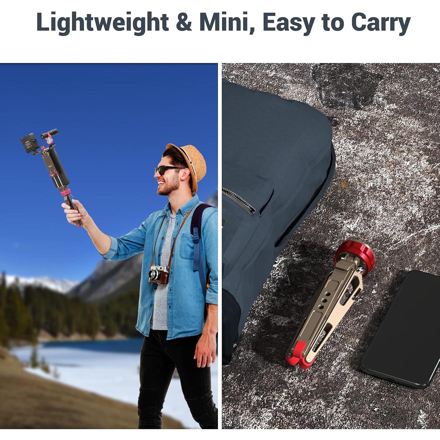 Mini trípode de mesa Poyinco WH072, soporte de aluminio 16 cm