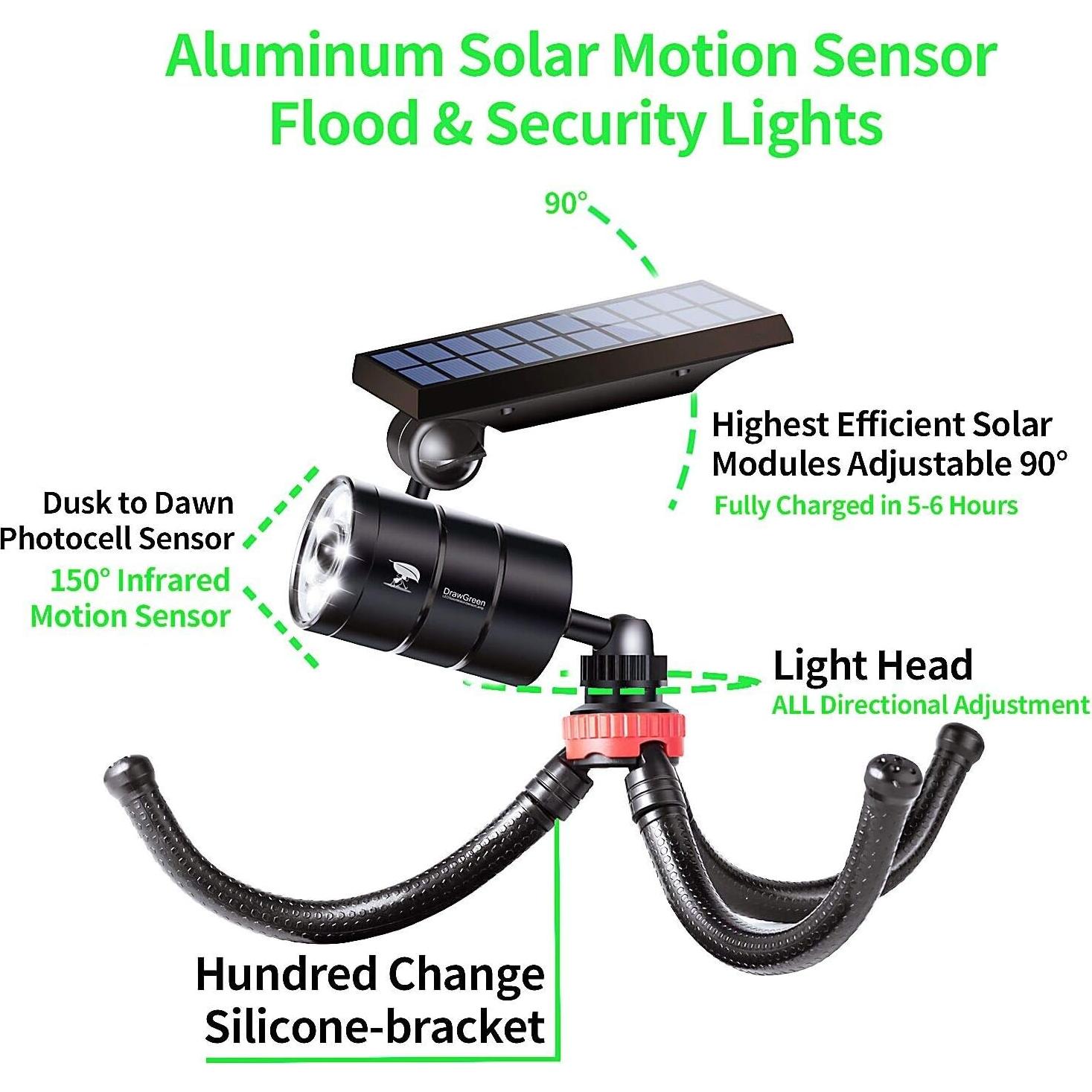 Luz Solar de Inundación con Sensor de Movimiento DrawGreen BZ-H1