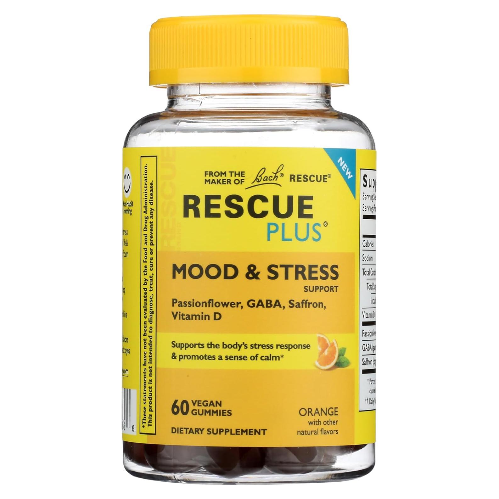 Gomas de Apoyo para el Estado de Ánimo Bach Rescue Plus 60 Unidades