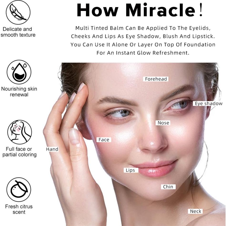 Bálsamo Multi Glow JIMYAUQIN - Hidratante 51.6g Color Natural