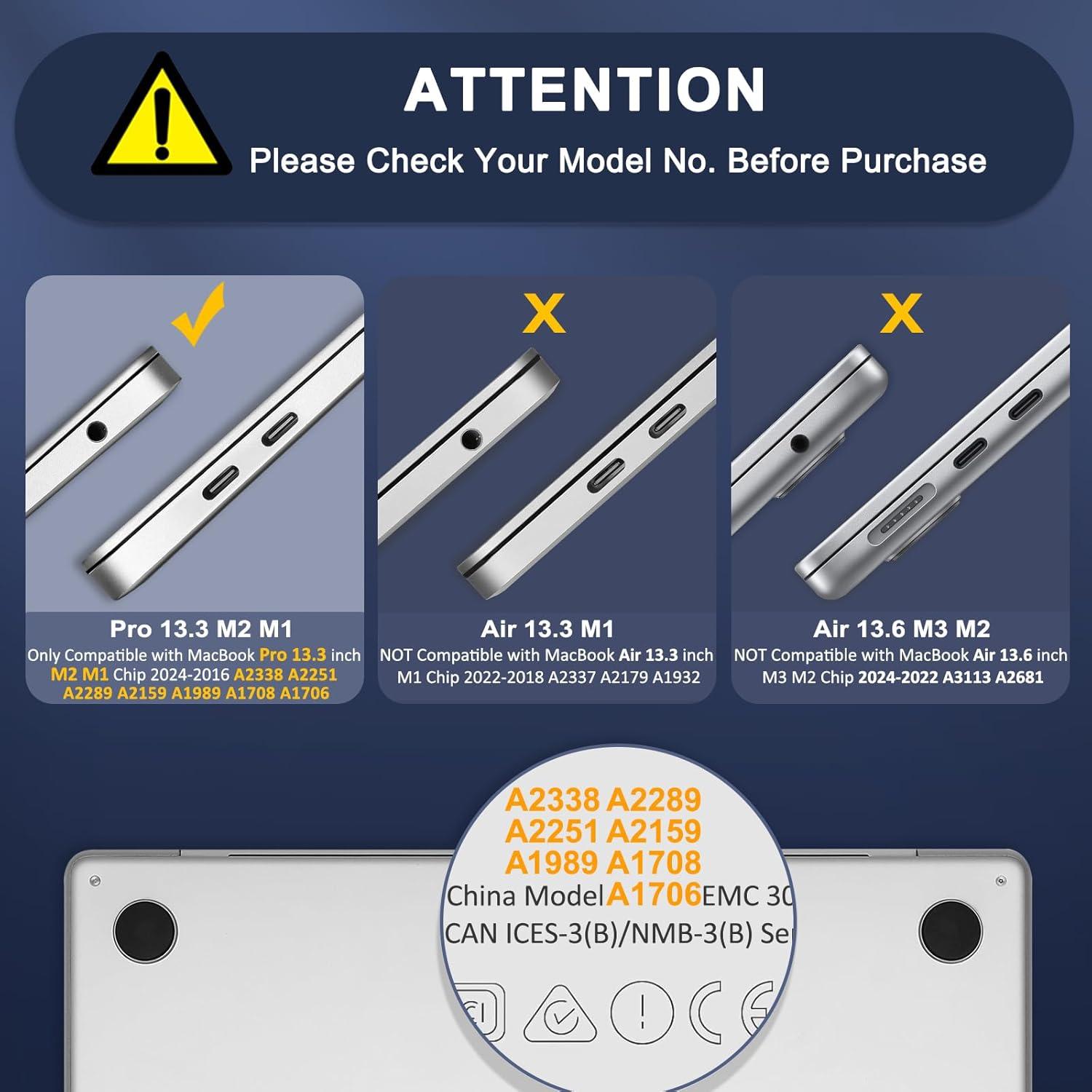 Funda Dura MOSISO para MacBook Pro 13" Transparente