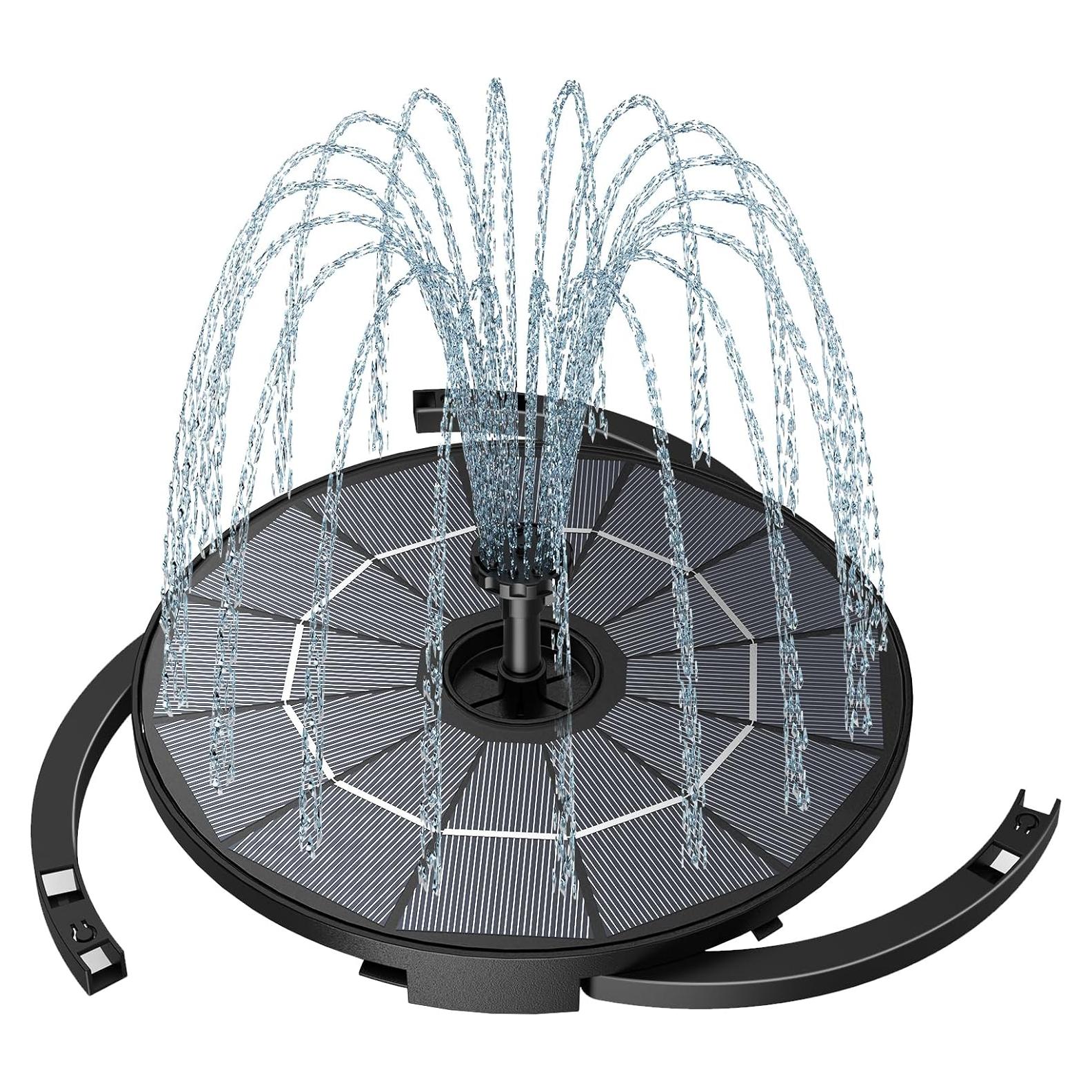 Fuente Solar AISITIN 2.8W para Baño de Aves con 6 Boquillas